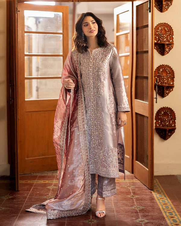 Mushq | Sunehri Lama Silk | Anoushay by Mushq - Designer Dress  - Type : Ladies Clothes - Available at Libayah - 100% Original 