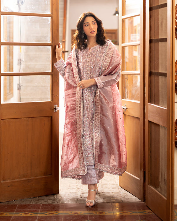 Mushq | Sunehri Lama Silk | Anoushay by Mushq - Designer Dress  - Type : Ladies Clothes - Available at Libayah - 100% Original 