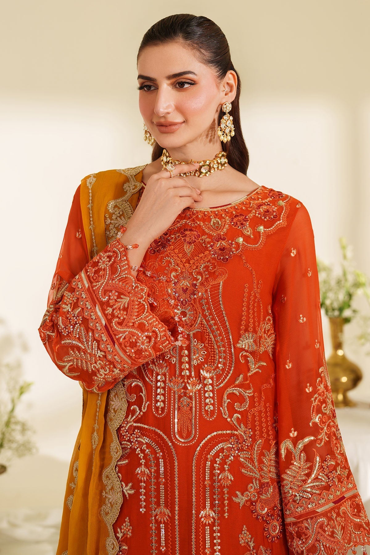 Imrozia Premium| Noore Formals|M-100 SIRA by Imrozia Premium - Designer Dress  - Type : Ladies Clothes - Available at Libayah - 100% Original 