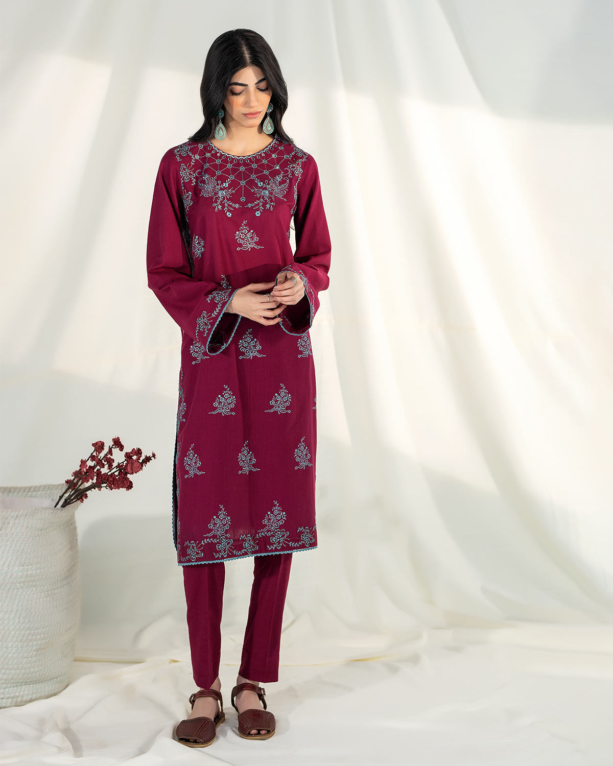 Zevk | Winter Flavour | BEETROOT by Zevk - Designer Dress - Type: Ladies Clothes - Available at Libayah - 100% Original