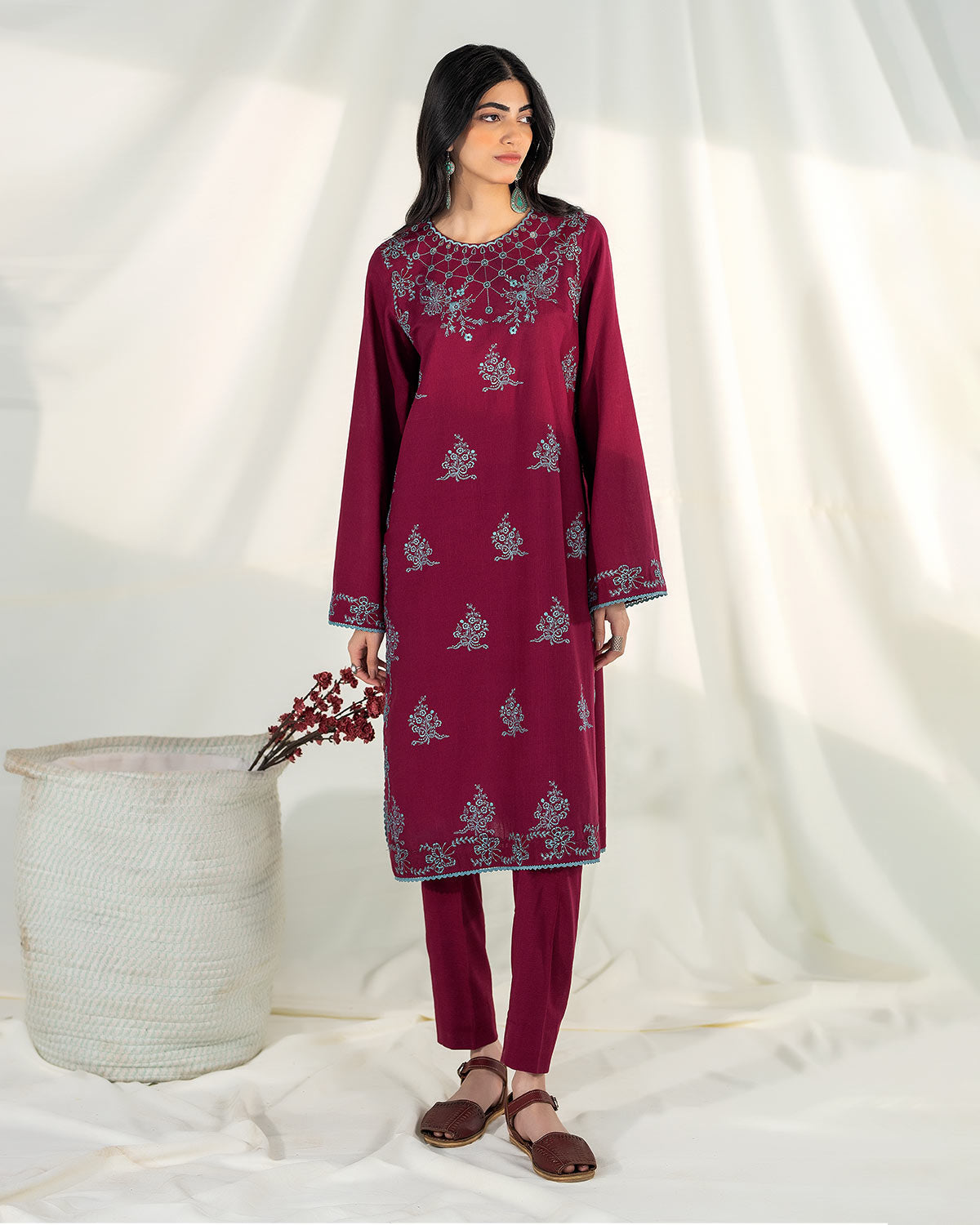 Zevk | Winter Flavour | BEETROOT by Zevk - Designer Dress - Type: Ladies Clothes - Available at Libayah - 100% Original