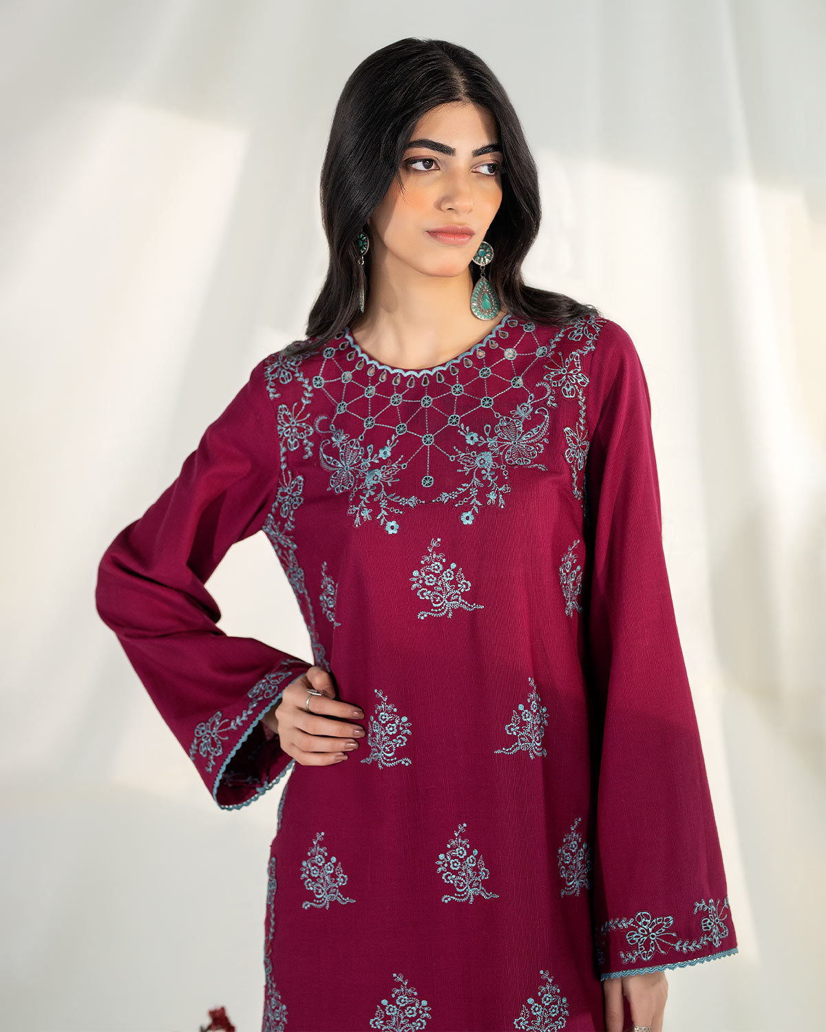 Zevk | Winter Flavour | BEETROOT by Zevk - Designer Dress - Type: Ladies Clothes - Available at Libayah - 100% Original