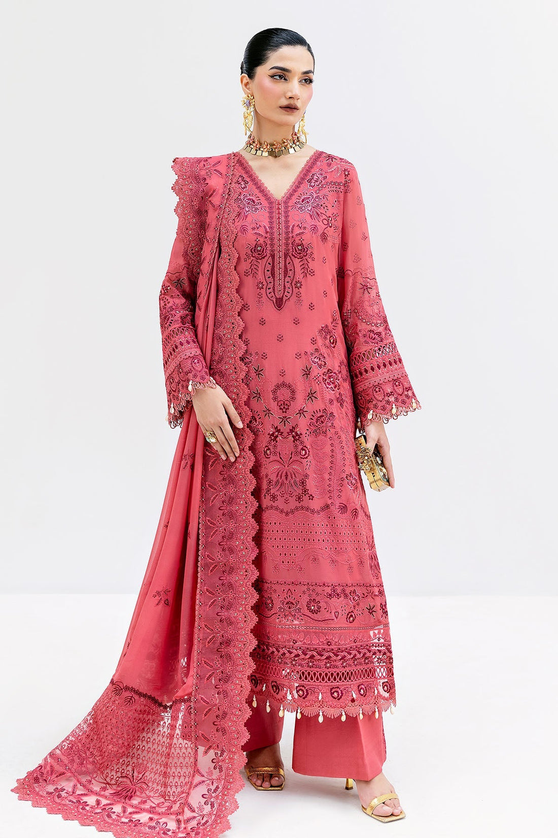 Imrozia Premium | Luxe Serene 25 | S-1092 SALMON by Hoorain Designer Wear - Designer Dress  - Type :  - Available at Libayah - 100% Original 