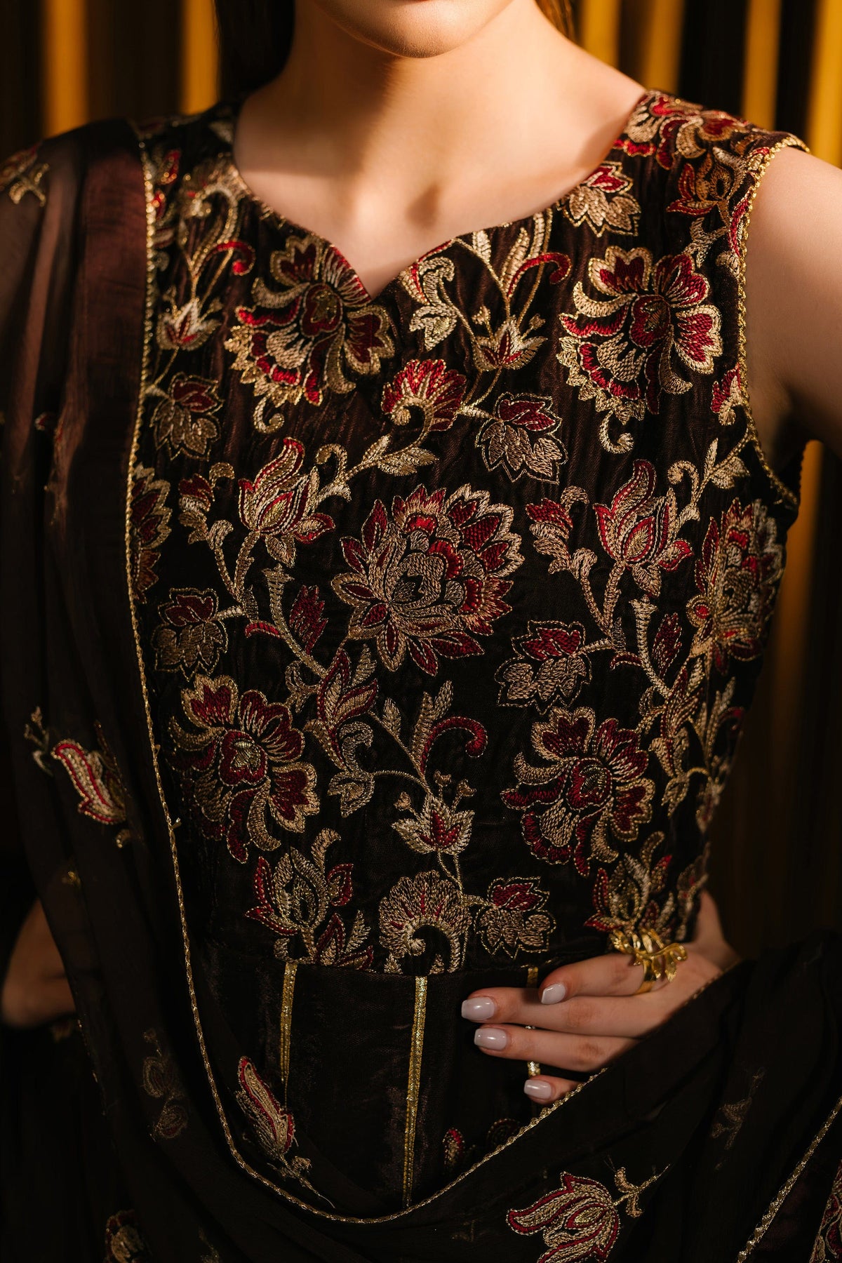 Taana Baana | The Velvet Affair | F0488 by Taana Baana - Designer Dress - Type: Ladies Clothes - Available at Libayah - 100% Original