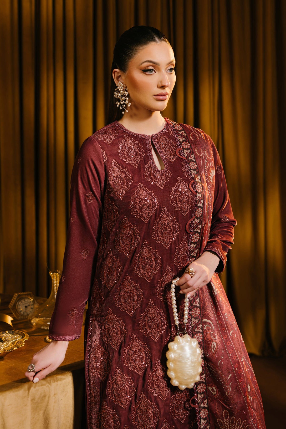 Taana Baana | The Velvet Affair | F0471 by Taana Baana - Designer Dress - Type: Ladies Clothes - Available at Libayah - 100% Original