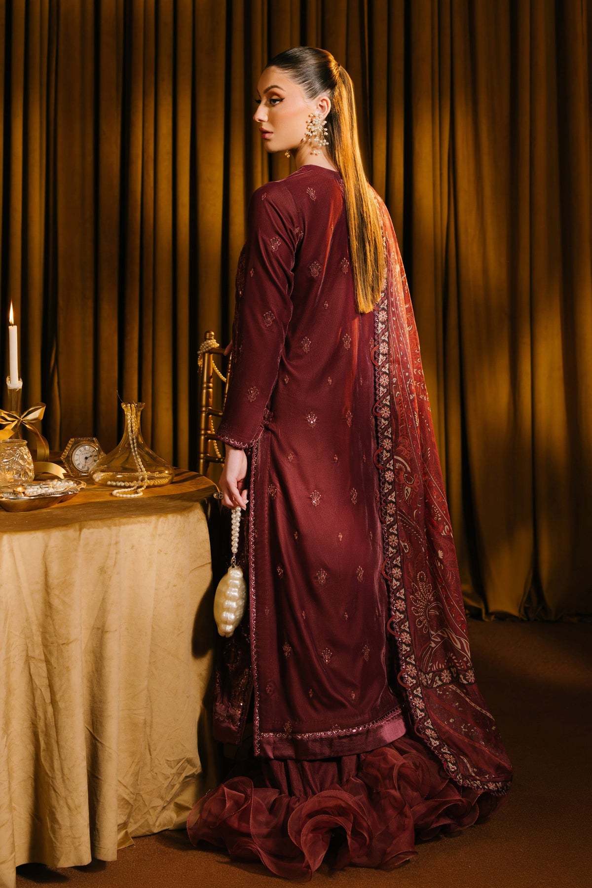 Taana Baana | The Velvet Affair | F0471 by Taana Baana - Designer Dress - Type: Ladies Clothes - Available at Libayah - 100% Original