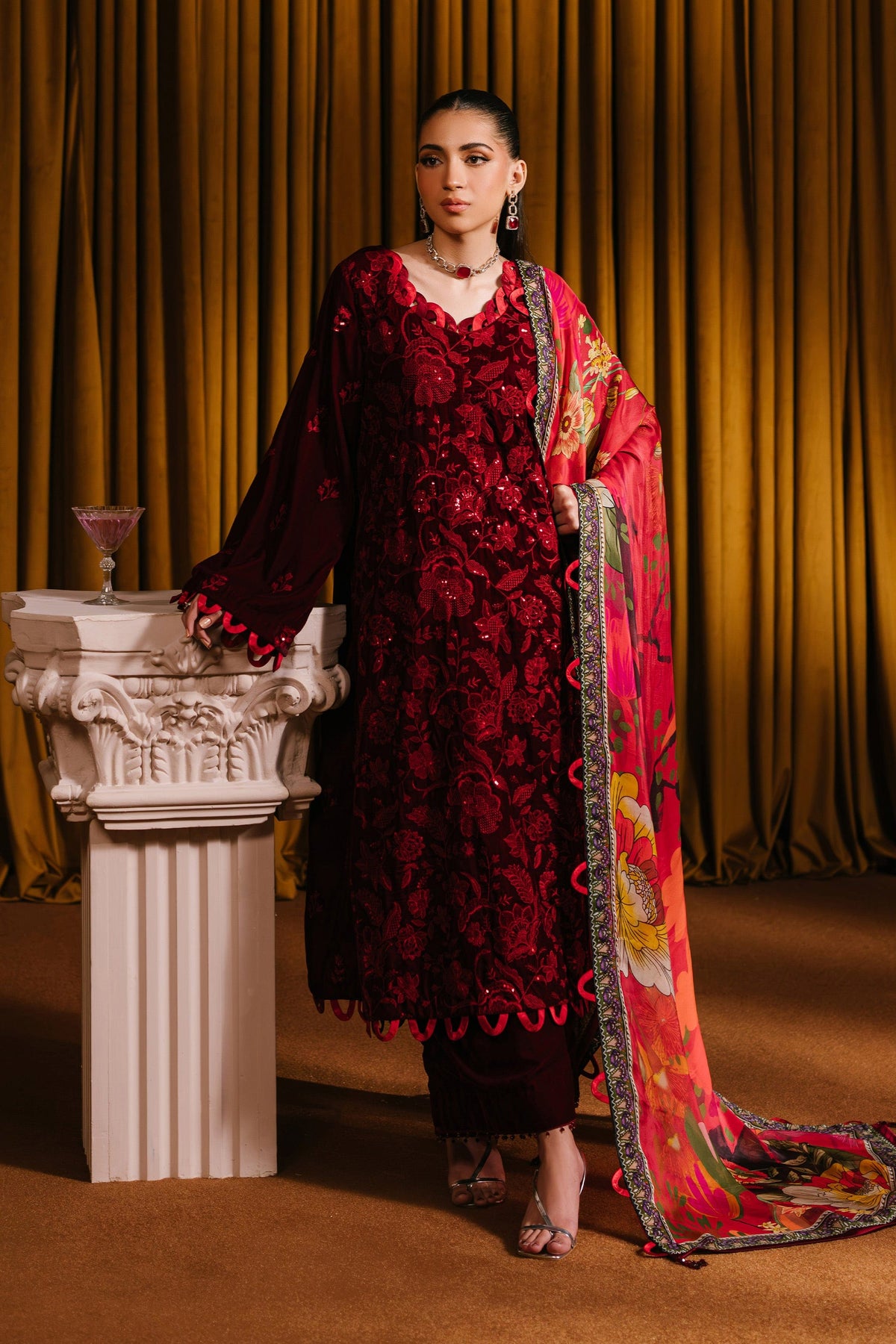 Taana Baana | The Velvet Affair | F0465 by Taana Baana - Designer Dress - Type: Ladies Clothes - Available at Libayah - 100% Original