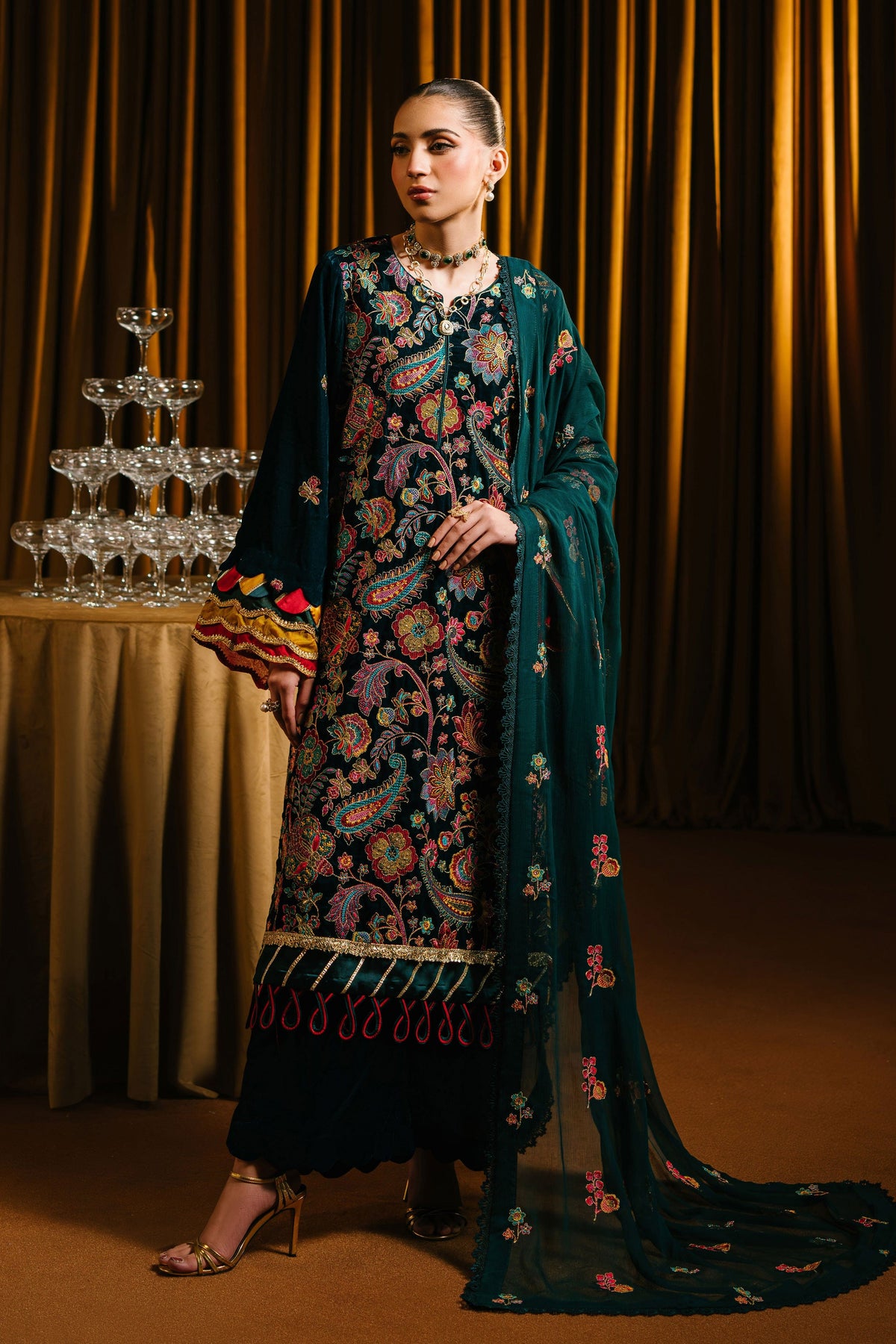 Taana Baana | The Velvet Affair | F0485 by Taana Baana - Designer Dress - Type: Ladies Clothes - Available at Libayah - 100% Original