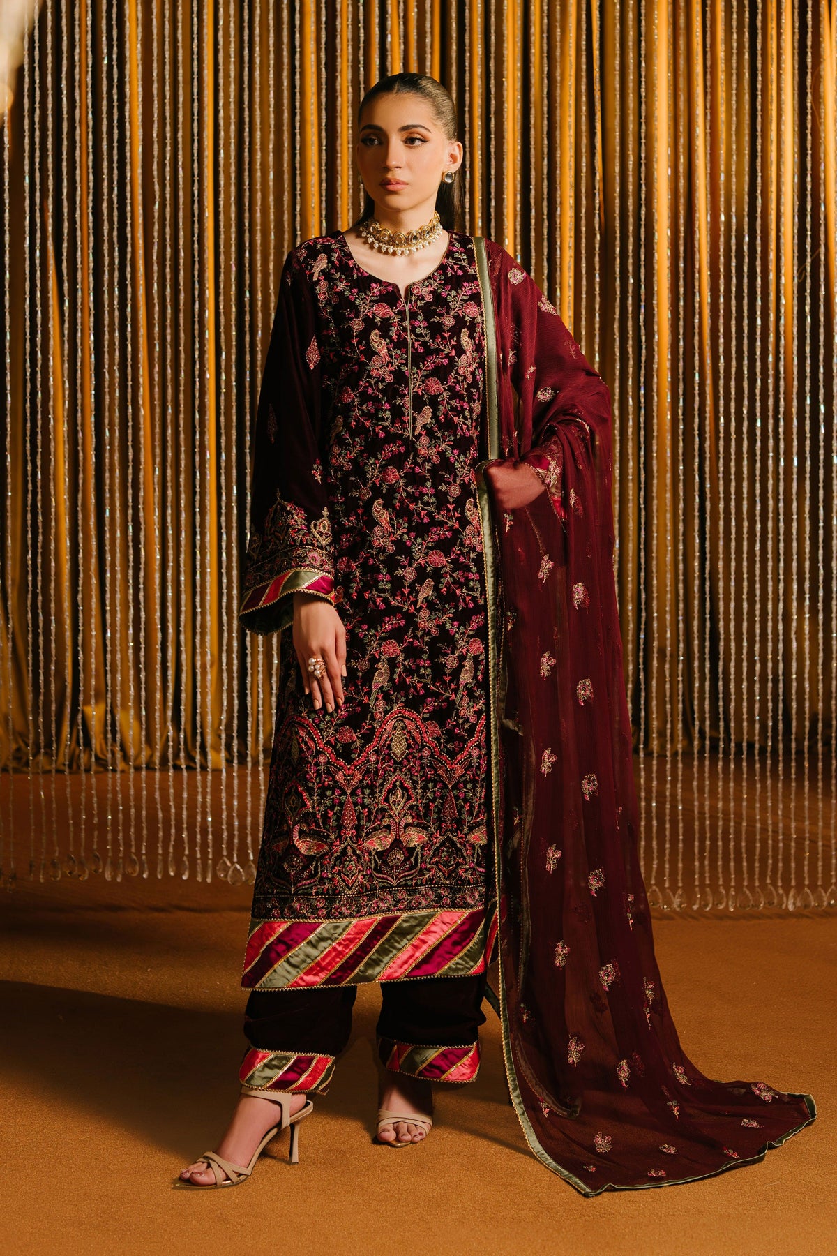 Taana Baana | The Velvet Affair | F0484B by Taana Baana - Designer Dress - Type: Ladies Clothes - Available at Libayah - 100% Original
