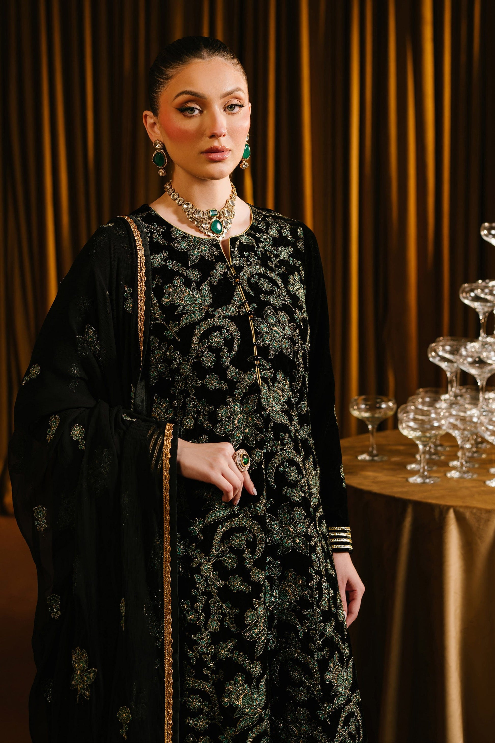 Taana Baana | The Velvet Affair | F0487A by Taana Baana - Designer Dress - Type: Ladies Clothes - Available at Libayah - 100% Original