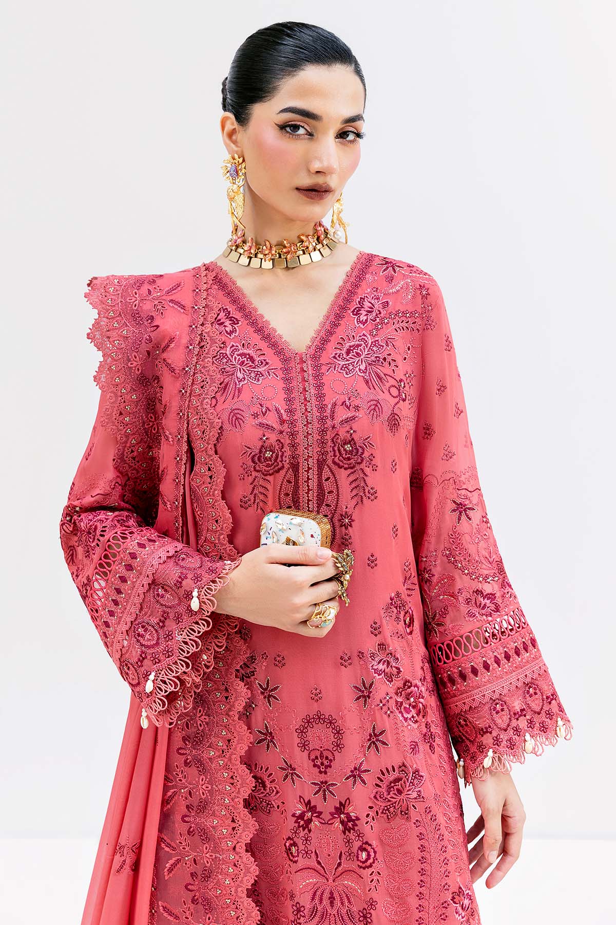 Imrozia Premium | Luxe Serene 25 | S-1092 SALMON by Hoorain Designer Wear - Designer Dress  - Type :  - Available at Libayah - 100% Original 
