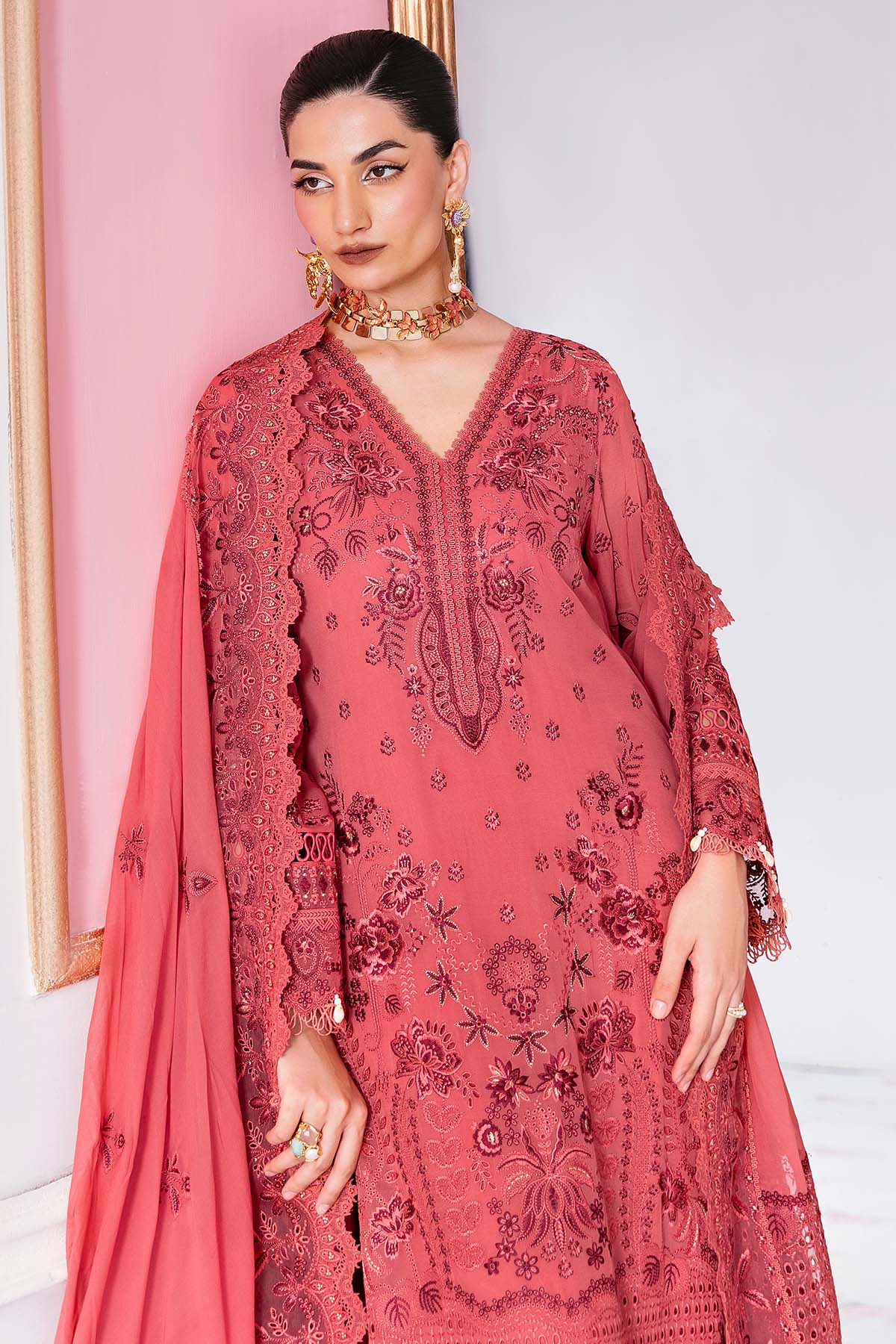Imrozia Premium | Luxe Serene 25 | S-1092 SALMON by Hoorain Designer Wear - Designer Dress  - Type :  - Available at Libayah - 100% Original 