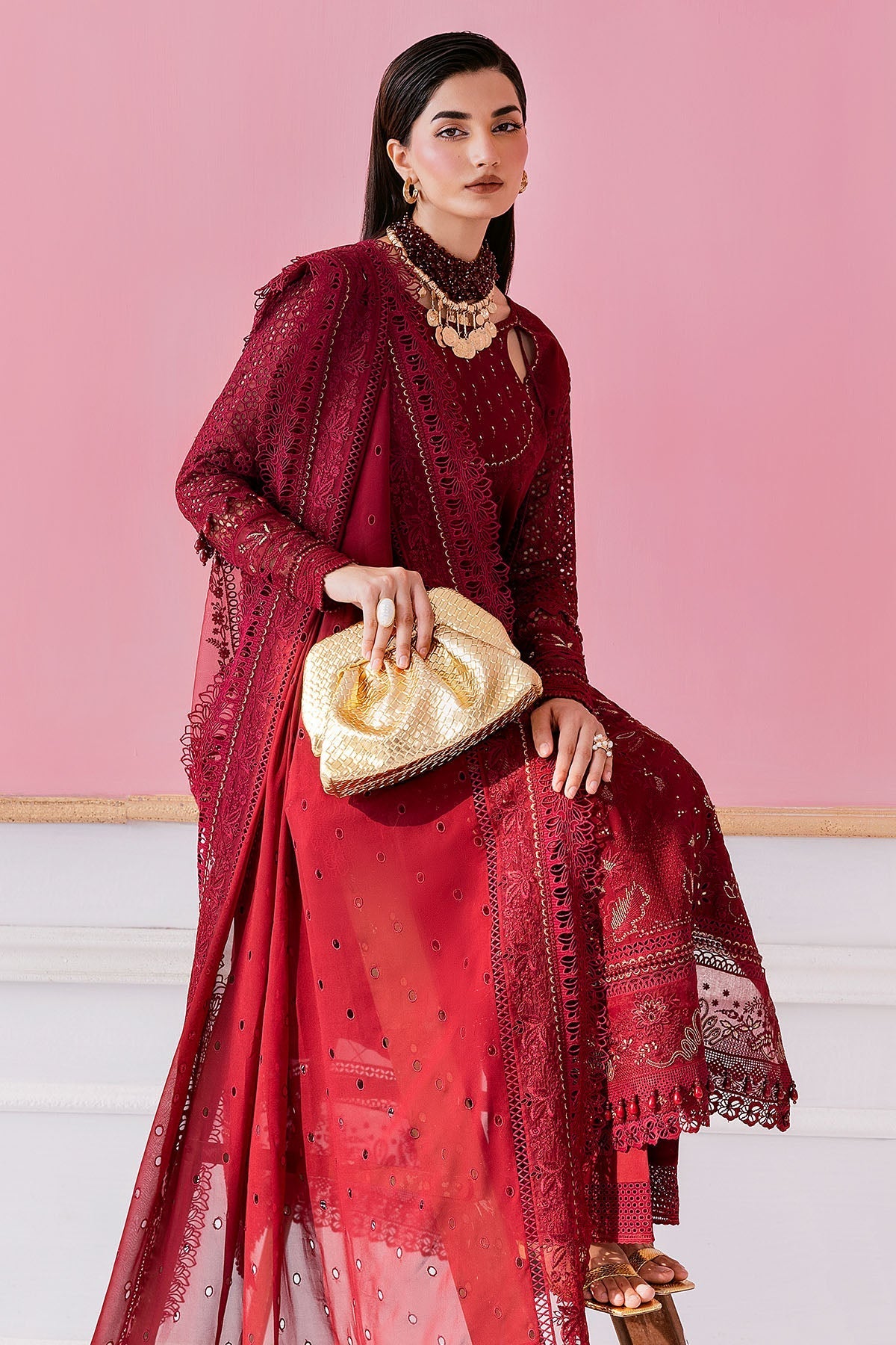 Imrozia Premium | Luxe Serene 25 | S-1089 SCARLET by Imrozia Premium - Designer Dress  - Type : Ladies Clothes - Available at Libayah - 100% Original 
