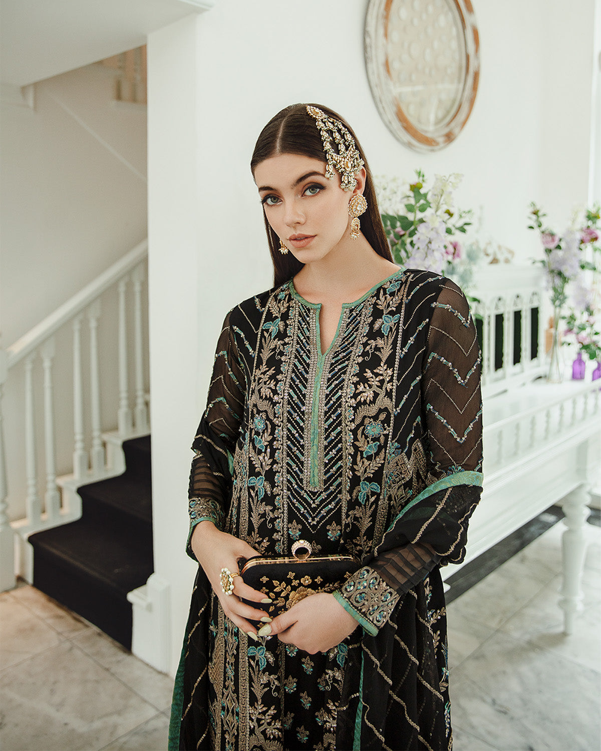 Maryum n Maria | Freesia Ariya Formals | SW23-507 - Black - Iman by Maryam N Maria - Designer Dress - Type: Ladies Clothes - Available at Libayah - 100% Original