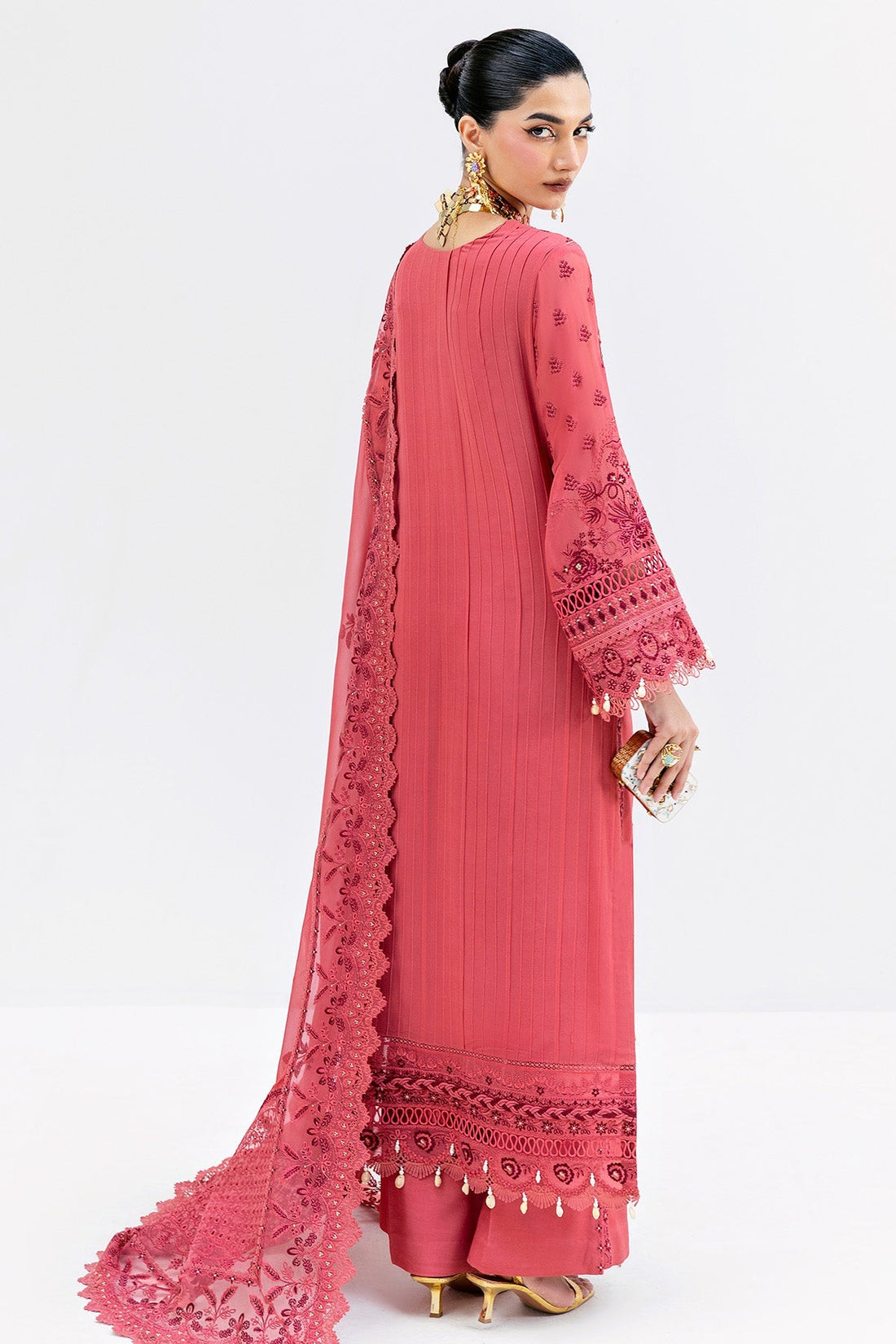 Imrozia Premium | Luxe Serene 25 | S-1092 SALMON by Hoorain Designer Wear - Designer Dress  - Type :  - Available at Libayah - 100% Original 