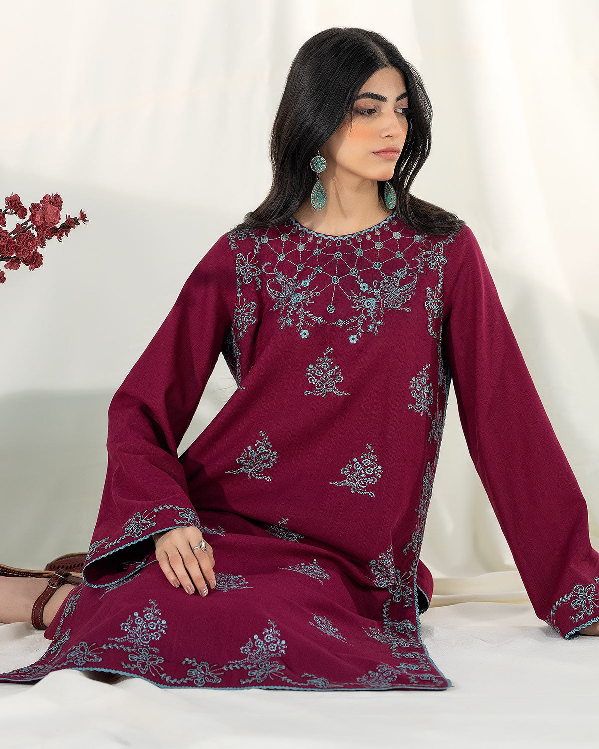 Zevk | Winter Flavour | BEETROOT by Zevk - Designer Dress - Type: Ladies Clothes - Available at Libayah - 100% Original