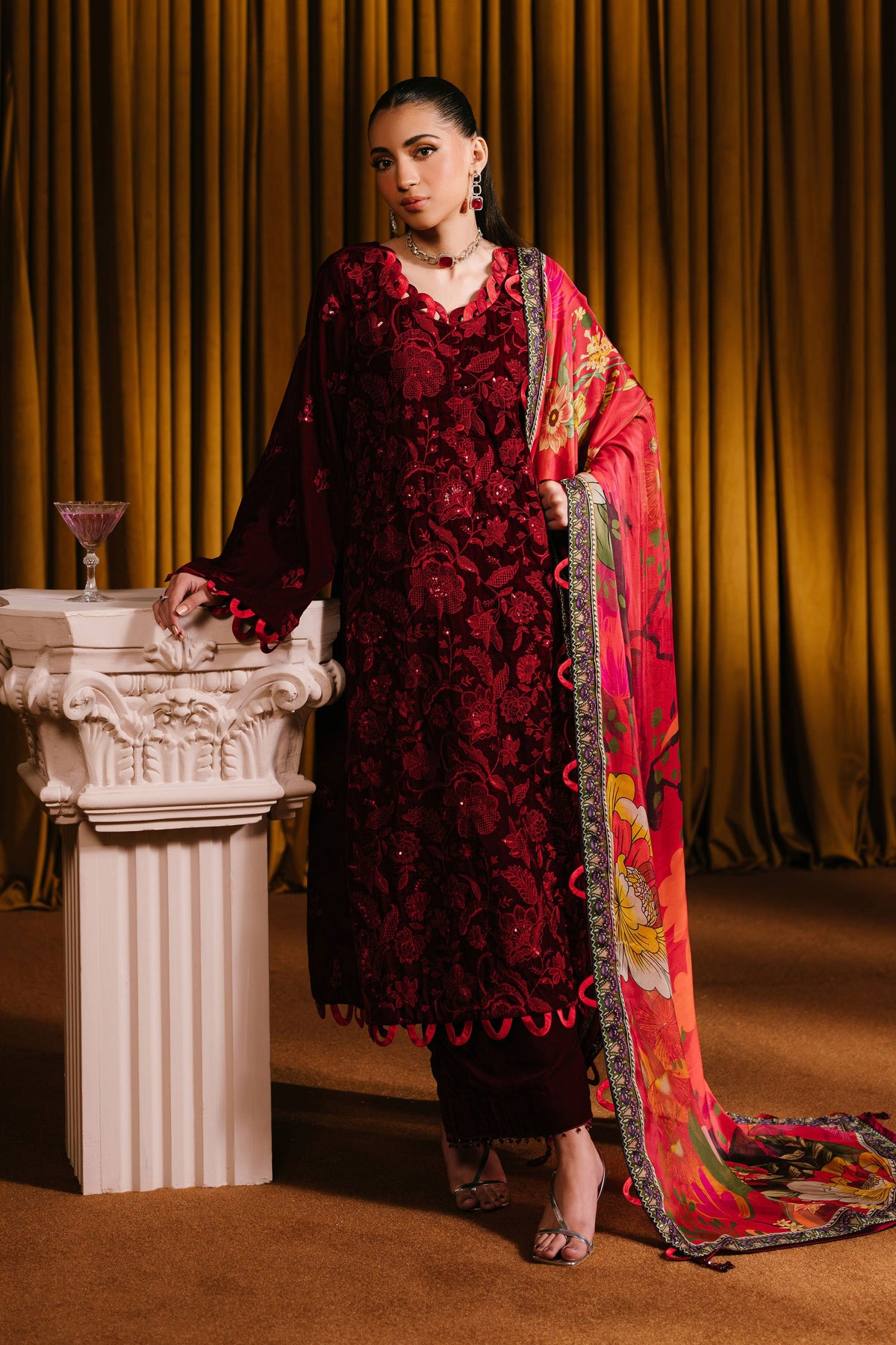 Taana Baana | The Velvet Affair | F0465 by Taana Baana - Designer Dress - Type: Ladies Clothes - Available at Libayah - 100% Original