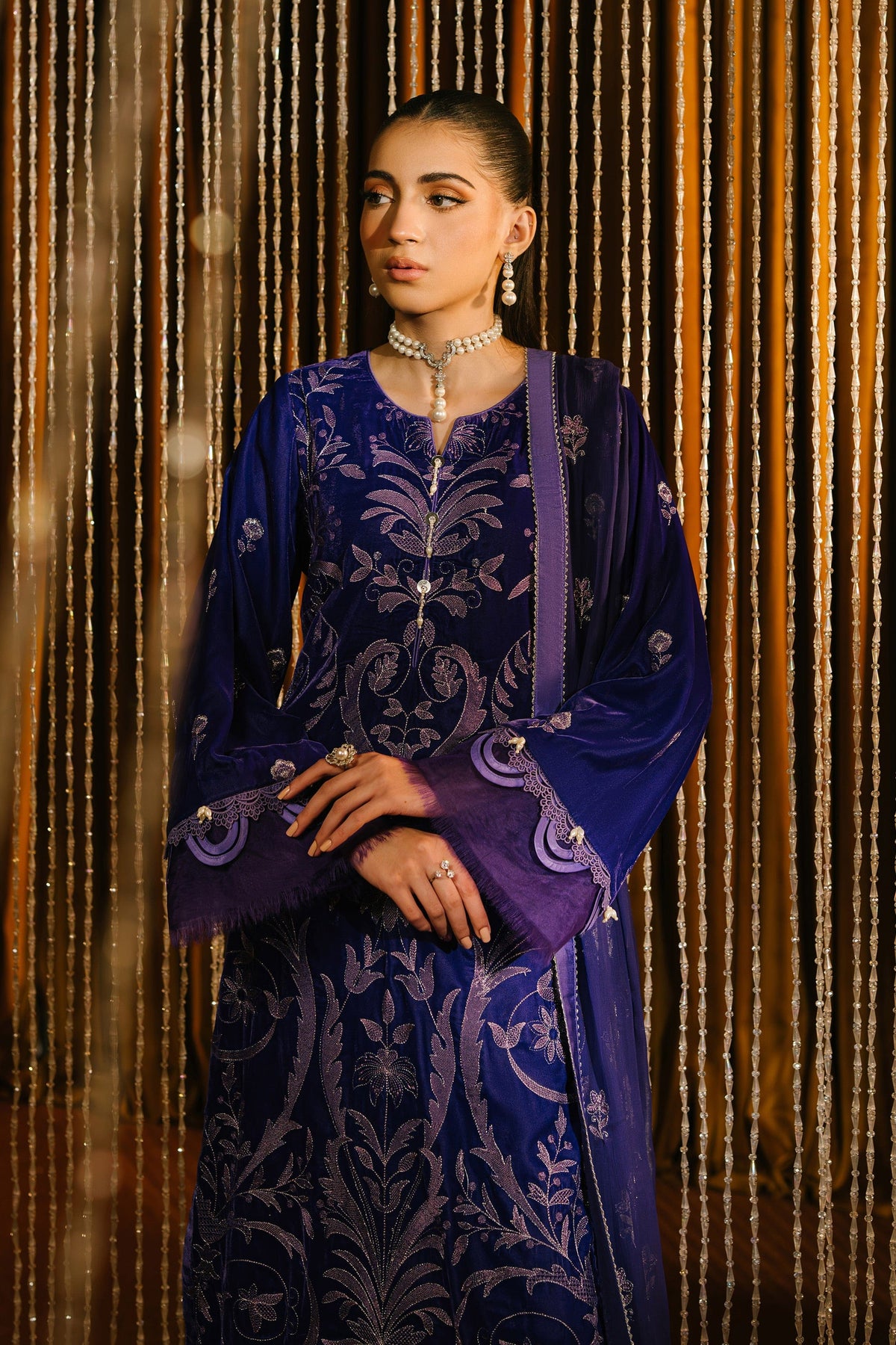 Taana Baana | The Velvet Affair | F0463B by Taana Baana - Designer Dress - Type: Ladies Clothes - Available at Libayah - 100% Original