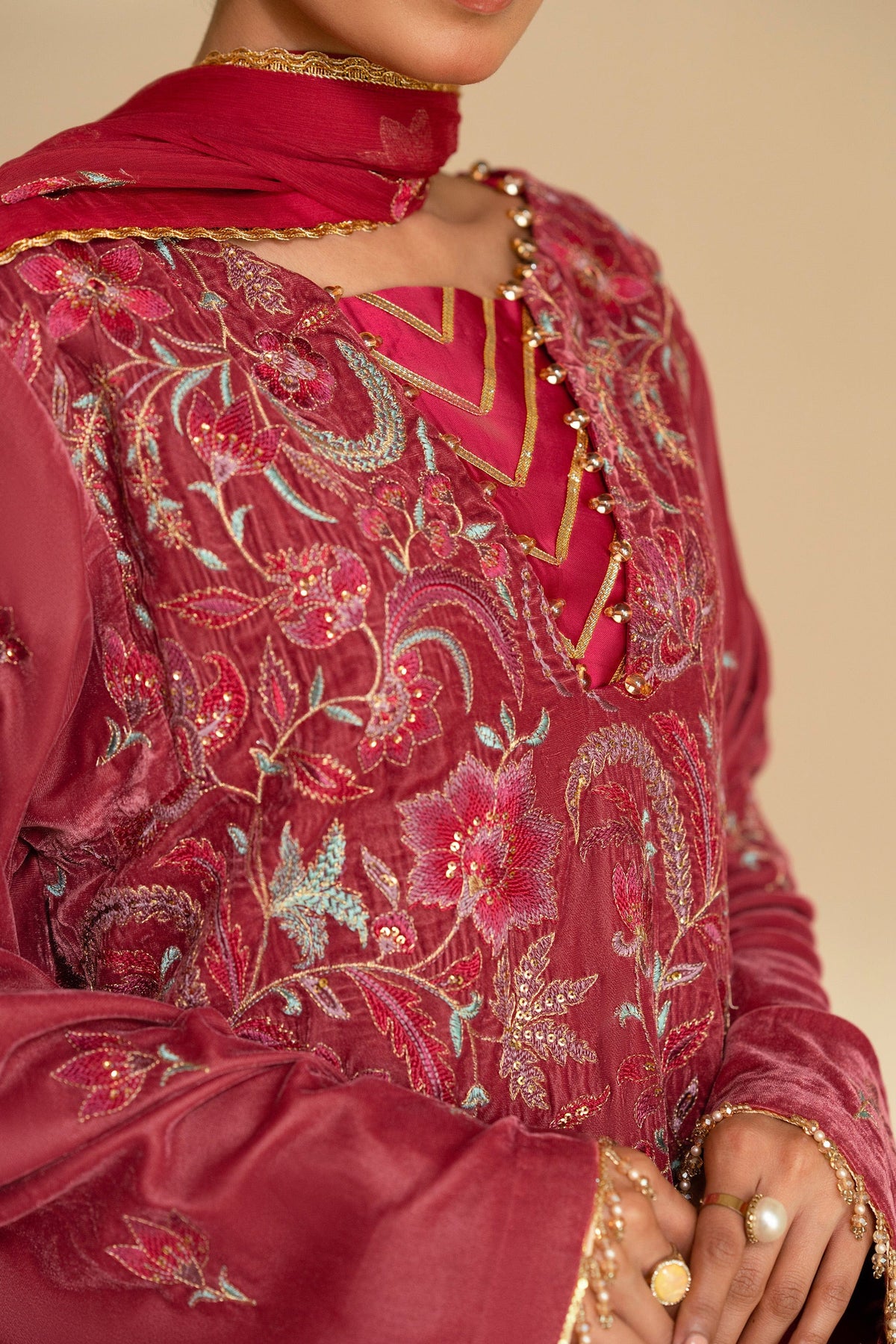 Taana Baana | The Velvet Affair | F0478 by Taana Baana - Designer Dress - Type: Ladies Clothes - Available at Libayah - 100% Original