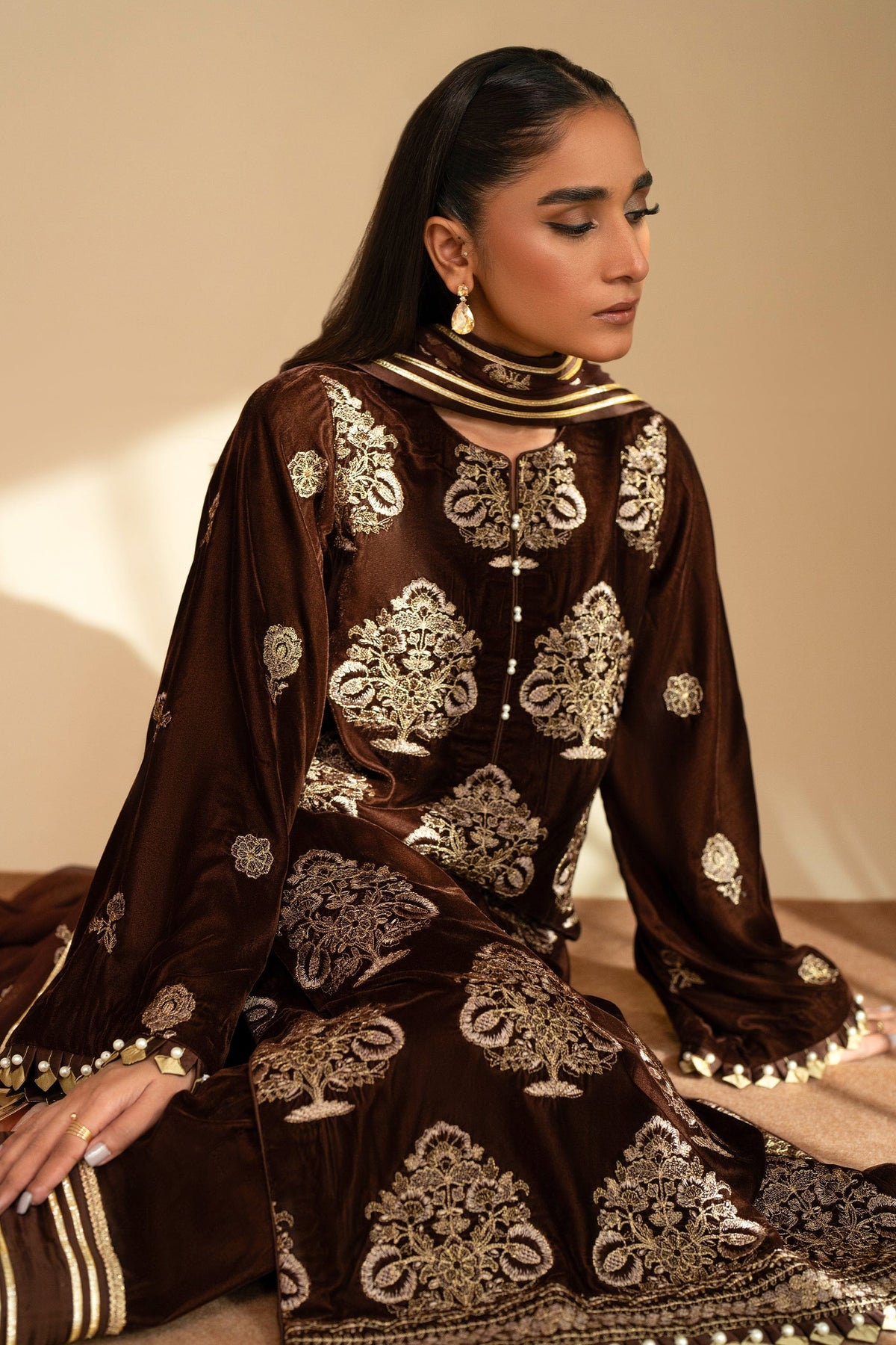 Taana Baana | The Velvet Affair | F0476 by Taana Baana - Designer Dress - Type: Ladies Clothes - Available at Libayah - 100% Original