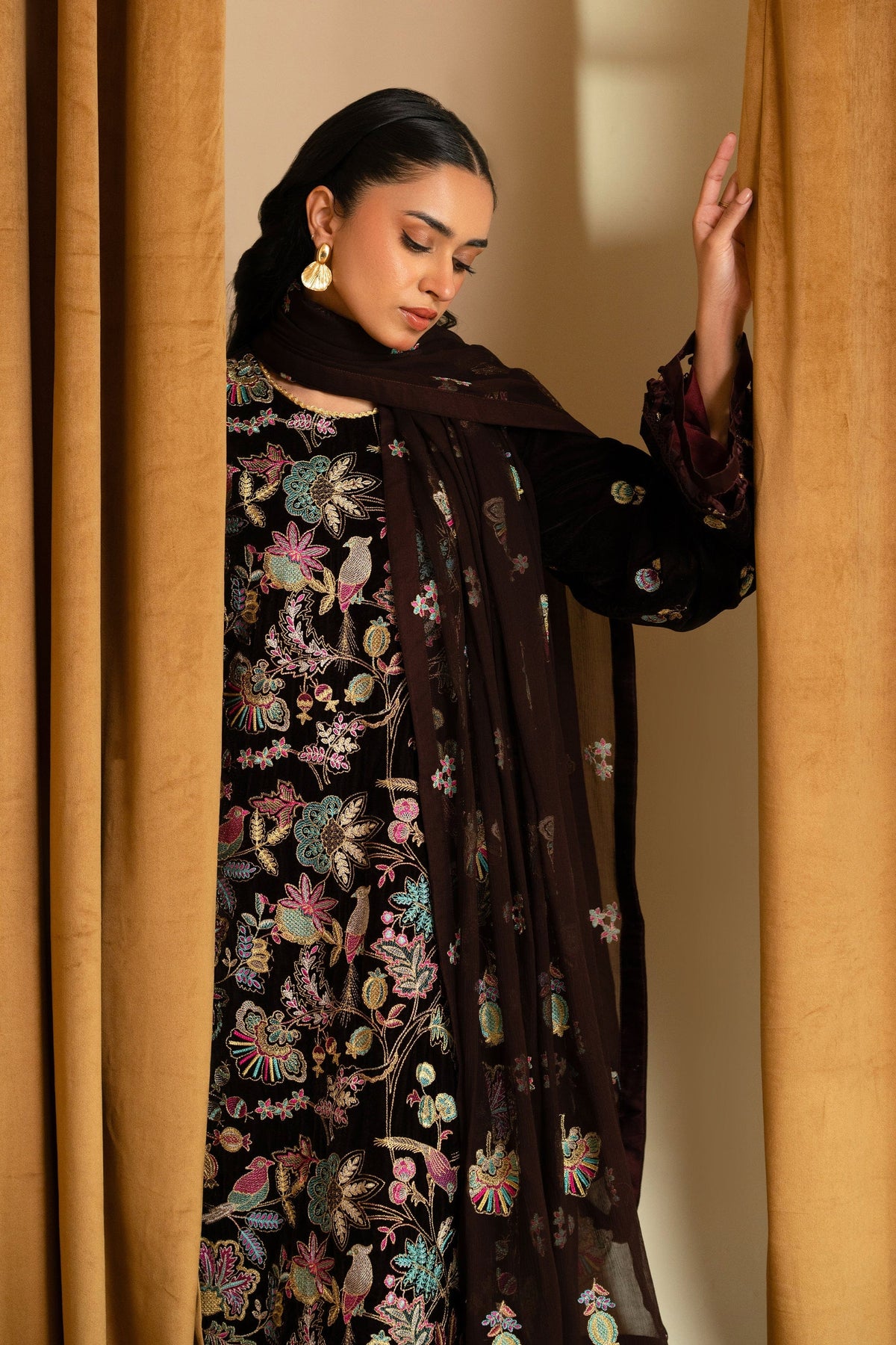 Taana Baana | The Velvet Affair | F0479A by Taana Baana - Designer Dress - Type: Ladies Clothes - Available at Libayah - 100% Original