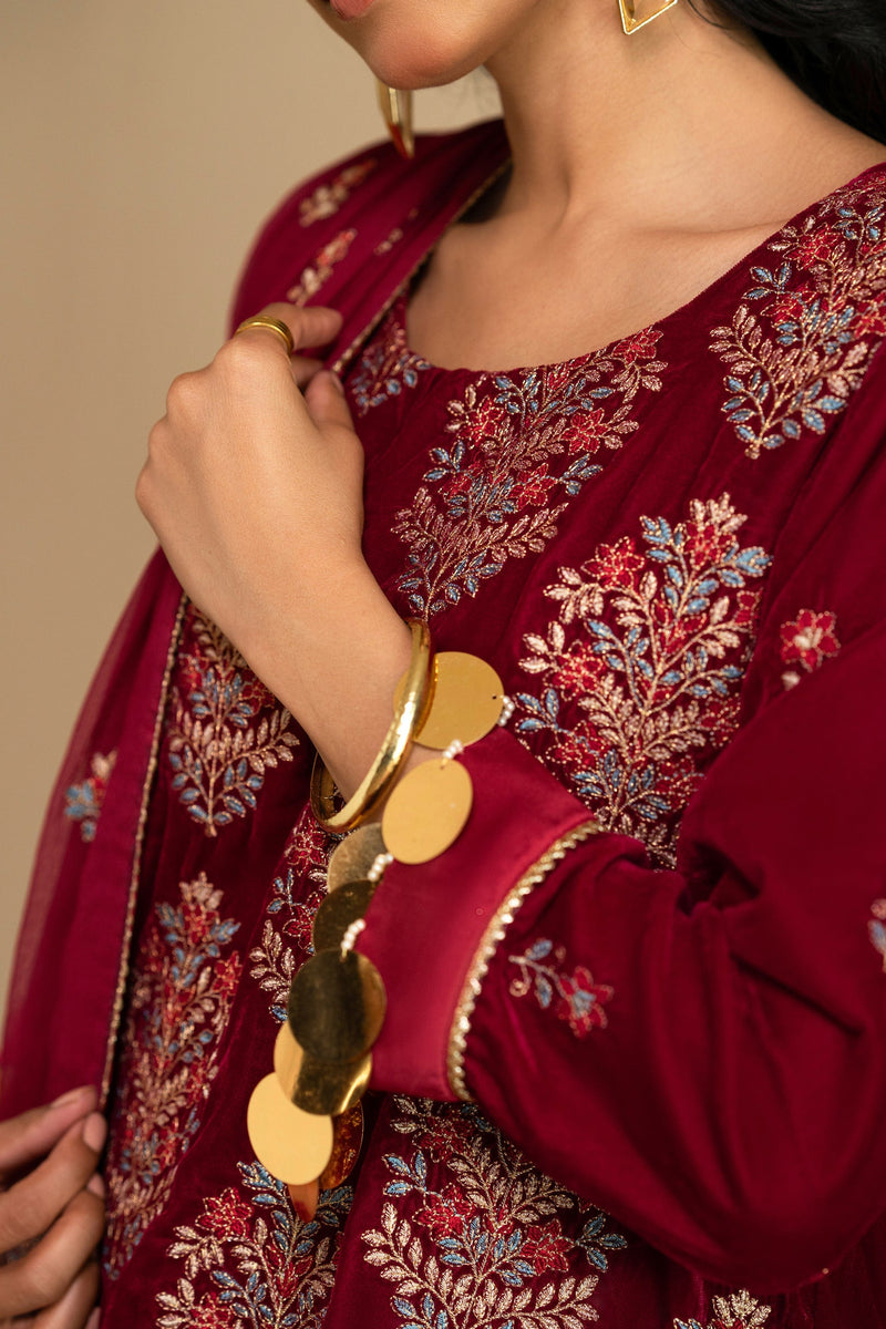 Taana Baana | The Velvet Affair | F0475 by Taana Baana - Designer Dress - Type: Ladies Clothes - Available at Libayah - 100% Original
