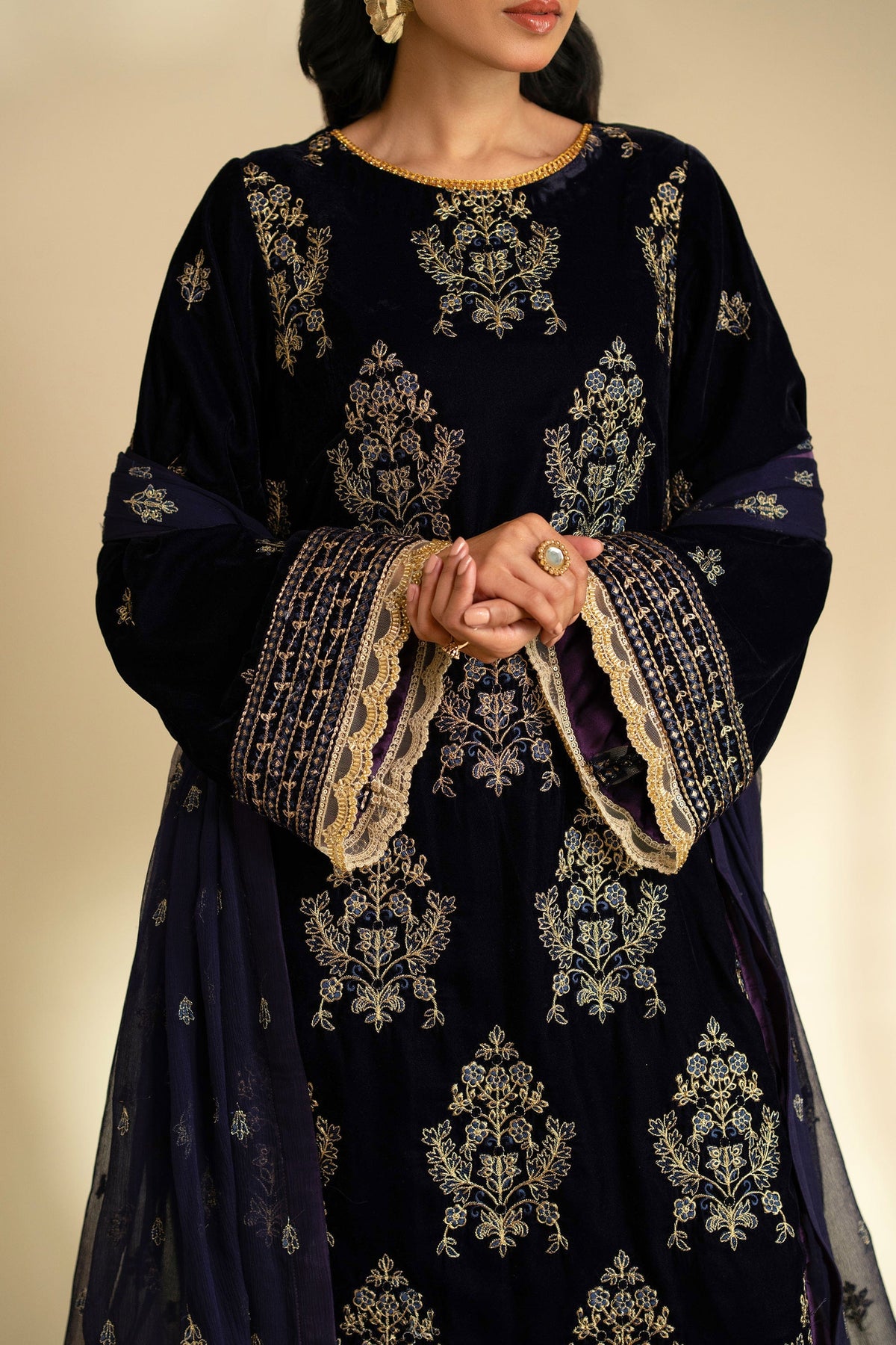 Taana Baana | The Velvet Affair | F0474 by Taana Baana - Designer Dress - Type: Ladies Clothes - Available at Libayah - 100% Original