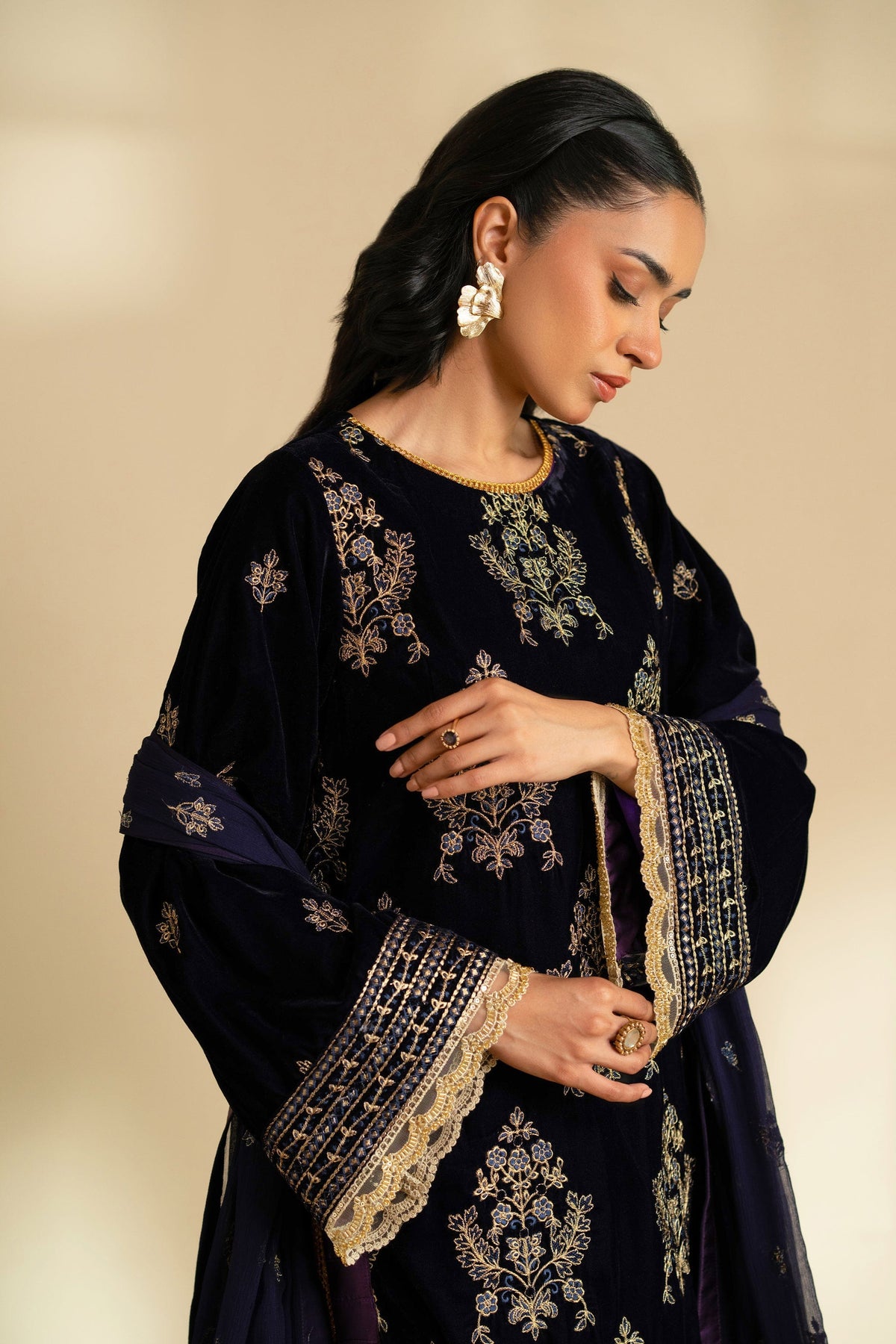 Taana Baana | The Velvet Affair | F0474 by Taana Baana - Designer Dress - Type: Ladies Clothes - Available at Libayah - 100% Original
