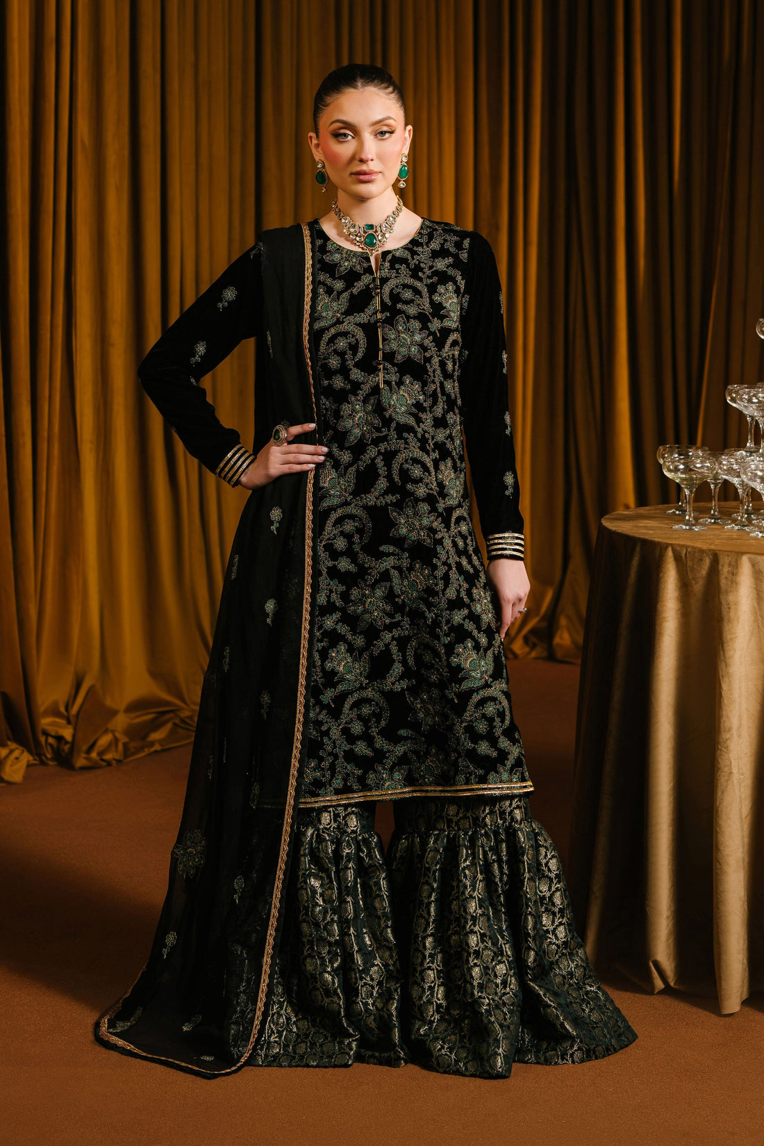 Taana Baana | The Velvet Affair | F0487A by Taana Baana - Designer Dress - Type: Ladies Clothes - Available at Libayah - 100% Original