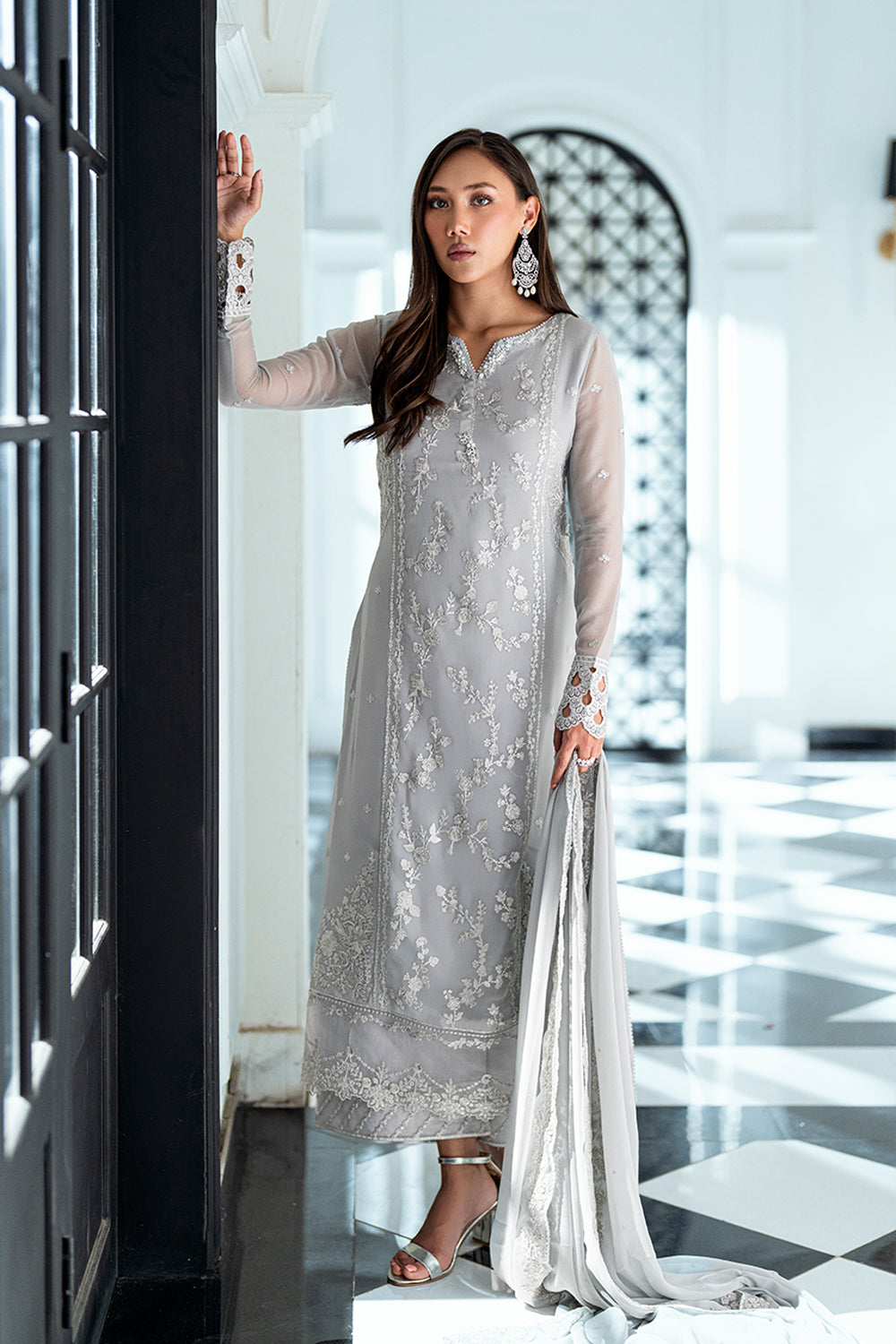 Azure | Ensembles | Ash Veil by Azure - Designer Dress  - Type : Ladies Clothes - Available at Libayah - 100% Original 