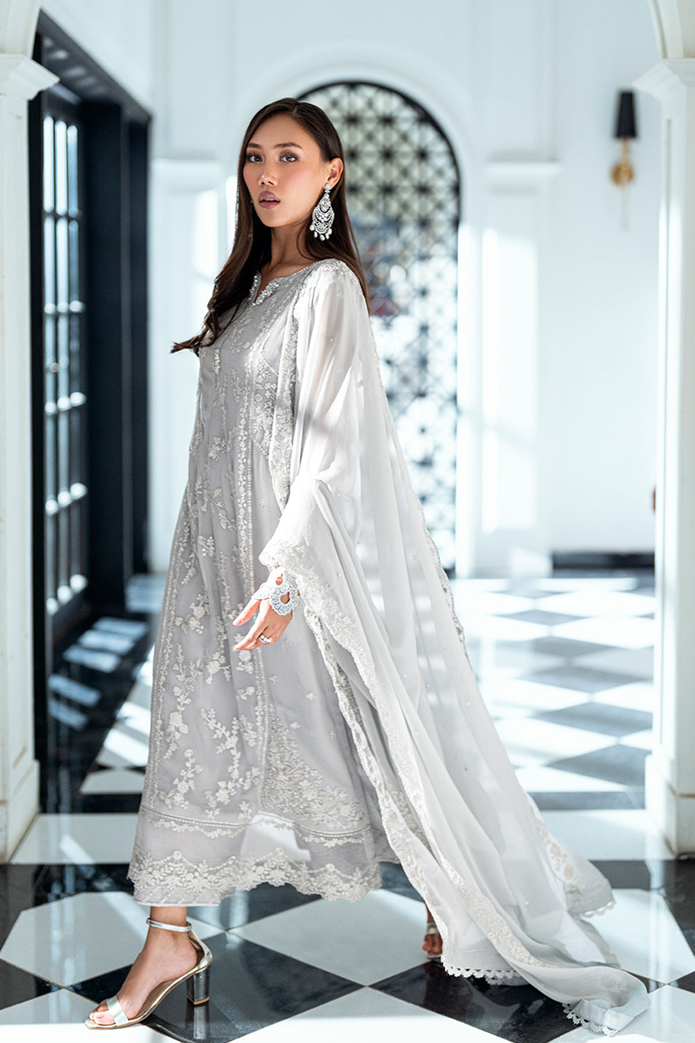Azure | Ensembles | Ash Veil by Azure - Designer Dress  - Type : Ladies Clothes - Available at Libayah - 100% Original 