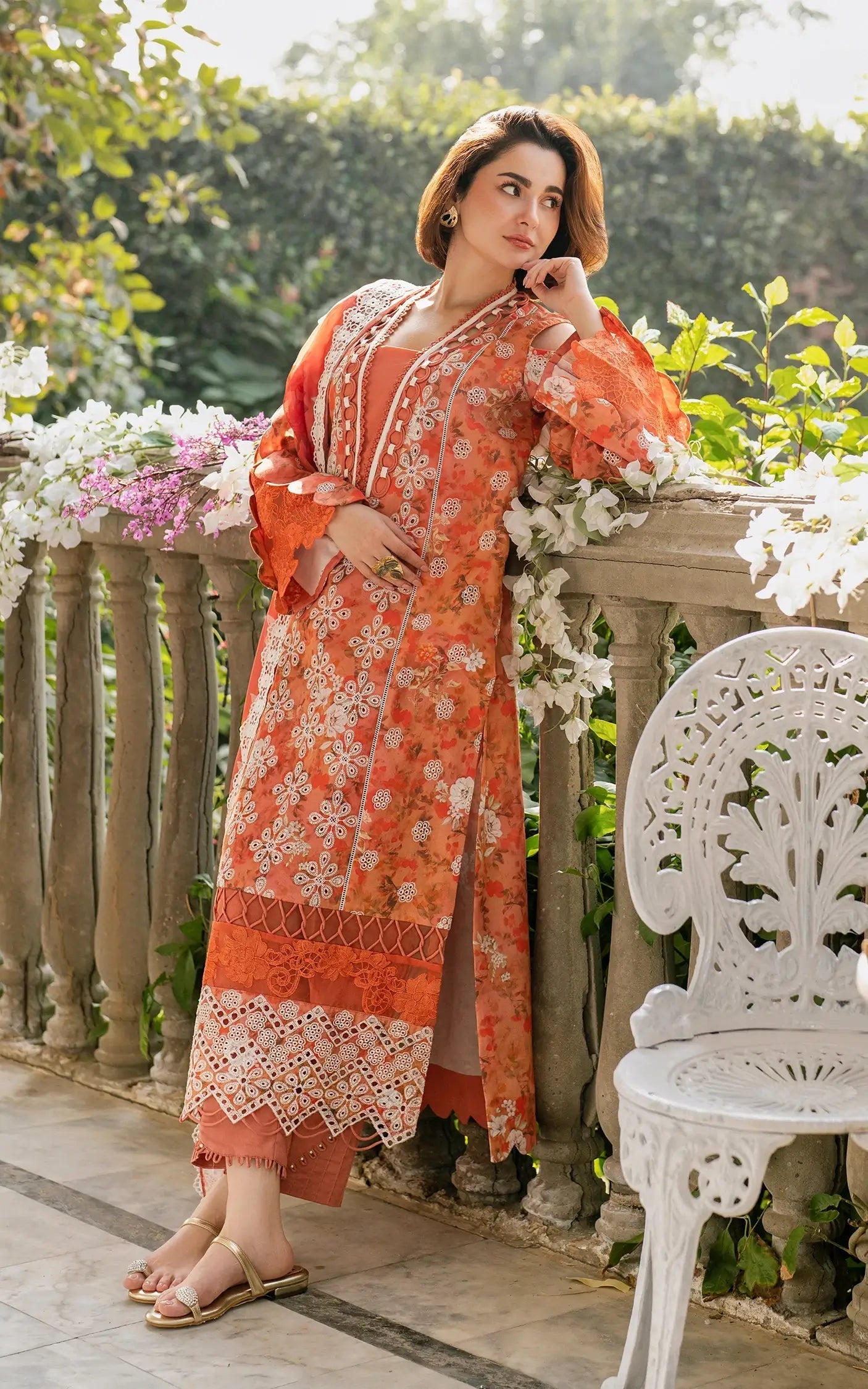 Asifa and Nabeel | Gulkari Summer 25 | Citrus Glow (GKL-08) by Asifa and Nabeel - Designer Dress - Type: Ladies Clothes - Available at Libayah - 100% Original