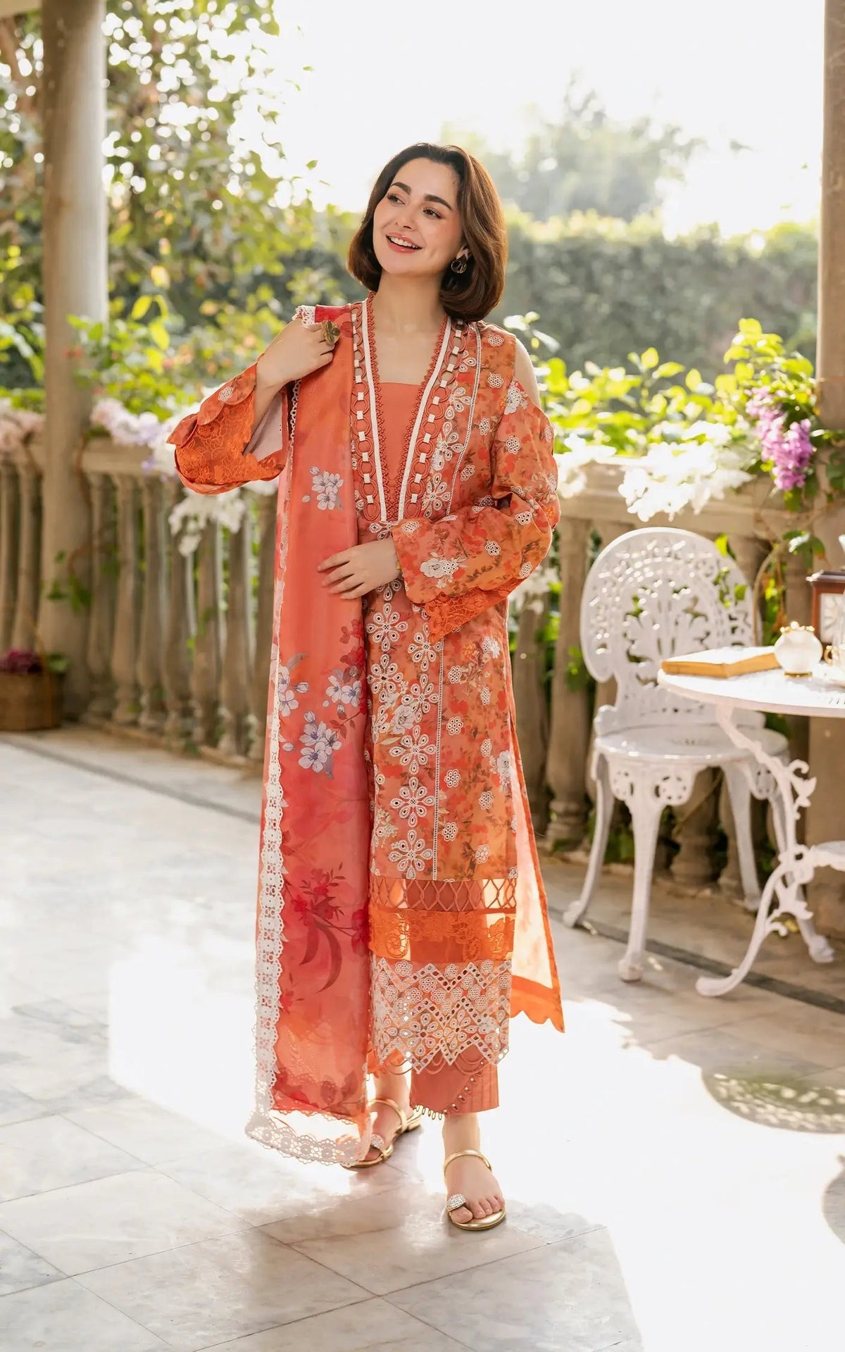 Asifa and Nabeel | Gulkari Summer 25 | Citrus Glow (GKL-08) by Asifa and Nabeel - Designer Dress - Type: Ladies Clothes - Available at Libayah - 100% Original