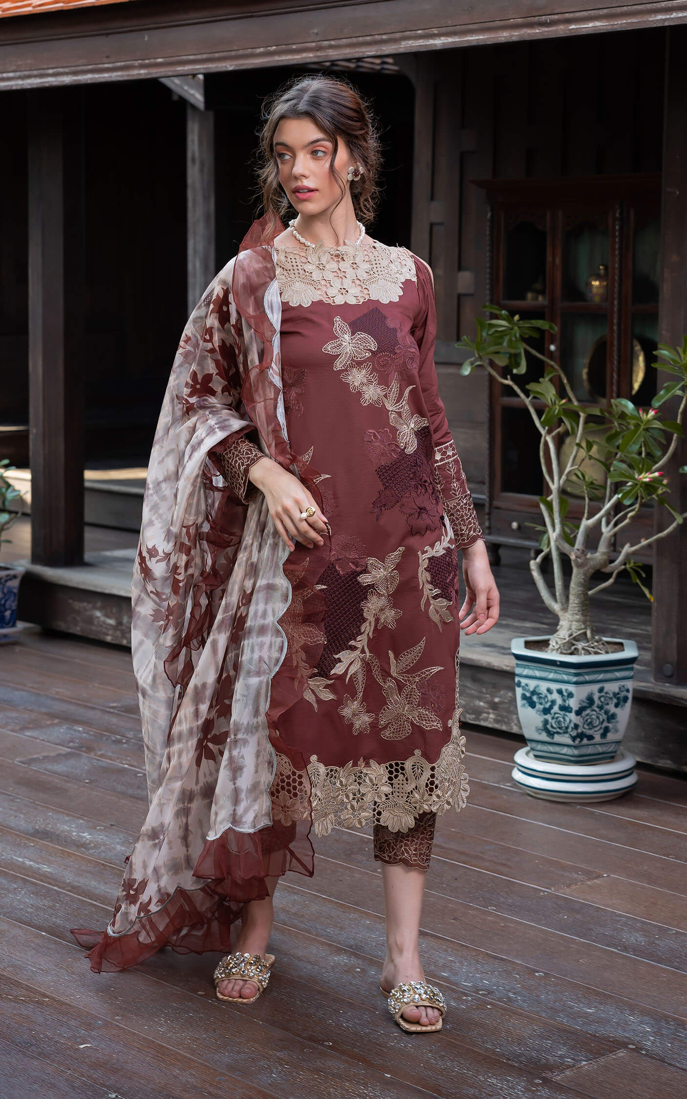 Asifa and Nabeel | Rosemary Ruffles 24 | Sheen by Asifa and Nabeel - Designer Dress - Type: Ladies Clothes - Available at Libayah - 100% Original