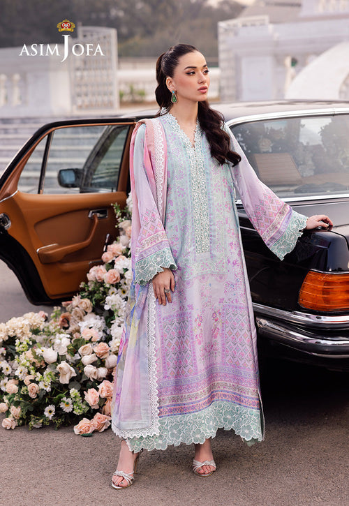 Asim Jofa | Charmuse Silk | AJRS-07 by Asim Jofa - Designer Dress - Type: Ladies Clothes - Available at Libayah - 100% Original