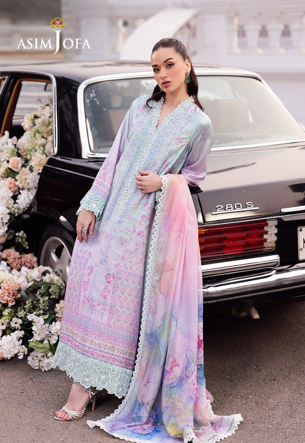 Asim Jofa | Charmuse Silk | AJRS-07 by Asim Jofa - Designer Dress - Type: Ladies Clothes - Available at Libayah - 100% Original