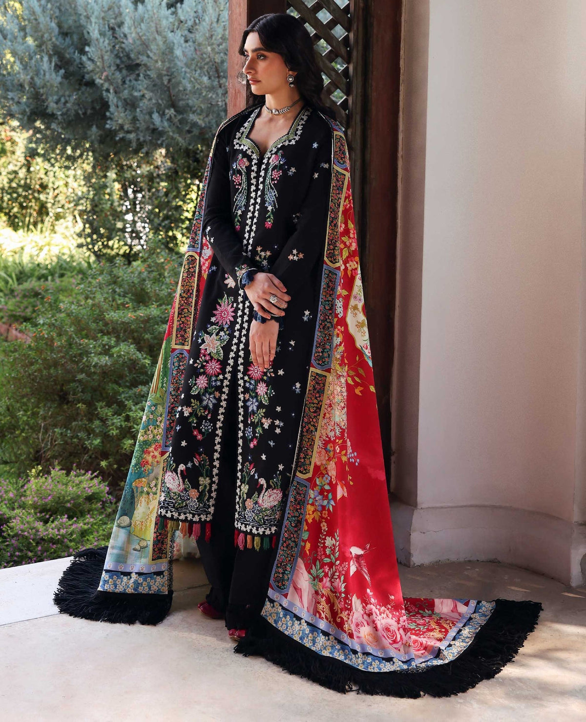 Republic Womenswear | Amaris Luxury Shawl 25 | Aveline by Republic Womenswear - Designer Dress  - Type : Ladies Clothes - Available at Libayah - 100% Original 