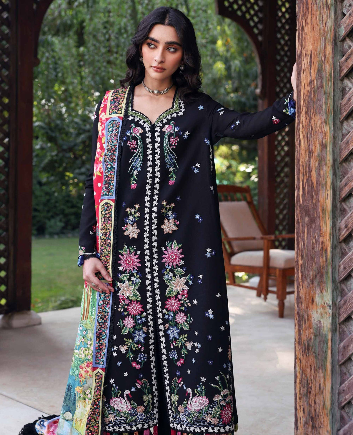 Republic Womenswear | Amaris Luxury Shawl 25 | Aveline by Republic Womenswear - Designer Dress  - Type : Ladies Clothes - Available at Libayah - 100% Original 