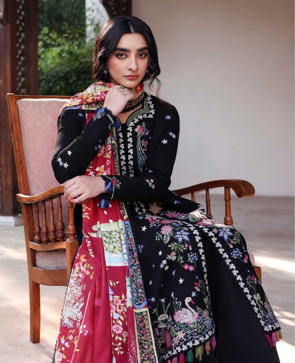 Republic Womenswear | Amaris Luxury Shawl 25 | Aveline by Republic Womenswear - Designer Dress  - Type : Ladies Clothes - Available at Libayah - 100% Original 