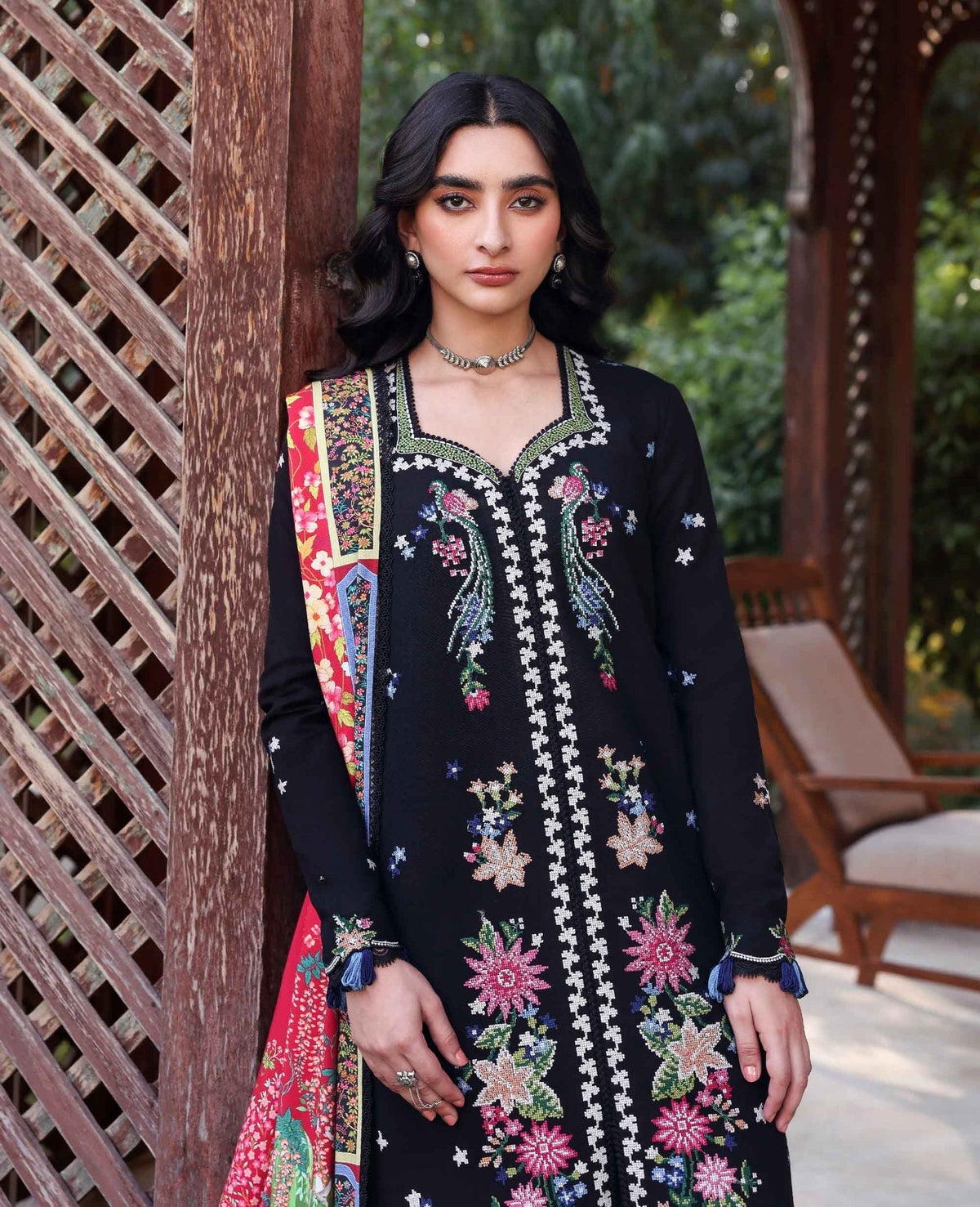 Republic Womenswear | Amaris Luxury Shawl 25 | Aveline by Republic Womenswear - Designer Dress  - Type : Ladies Clothes - Available at Libayah - 100% Original 