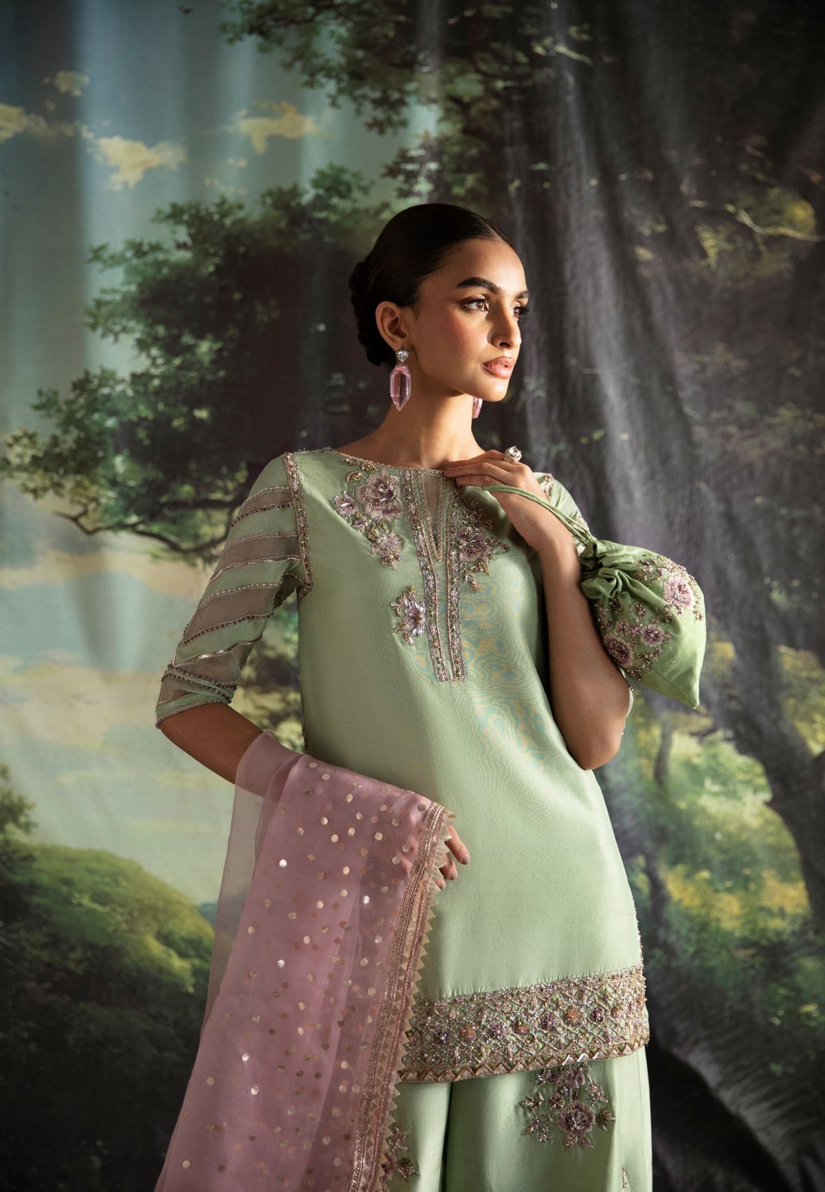 Ayesha and Usman | Bliss Luxury Pret | Lime Lily by Ayesha and Usman - Designer Dress - Type: Ladies Clothes - Available at Libayah - 100% Original