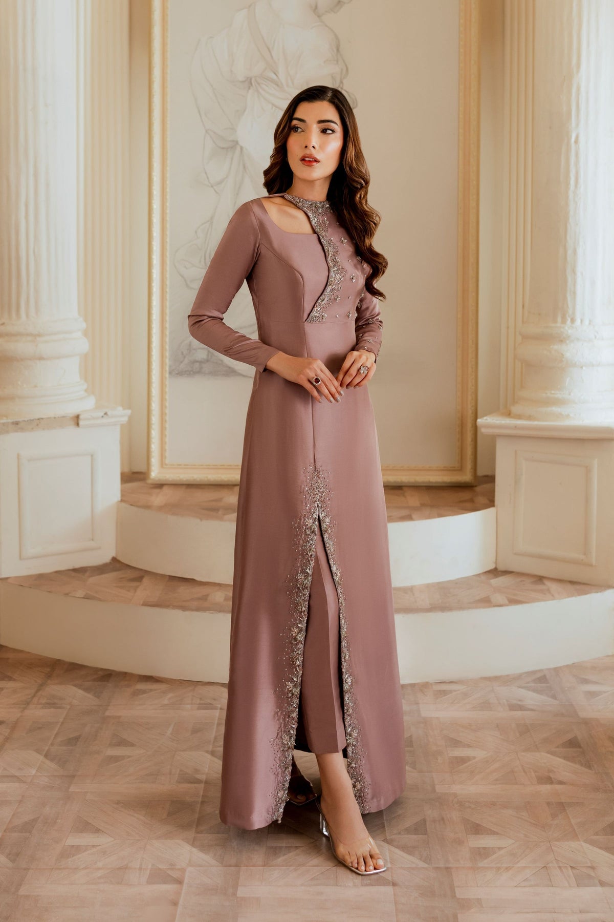 Ayesha and Usman | Grape Wine Luxury Pret | Evara by Ayesha and Usman - Designer Dress - Type: Ladies Clothes - Available at Libayah - 100% Original
