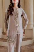 Ayesha and Usman | Grape Wine Luxury Pret | Gleam by Ayesha and Usman - Designer Dress - Type: Ladies Clothes - Available at Libayah - 100% Original