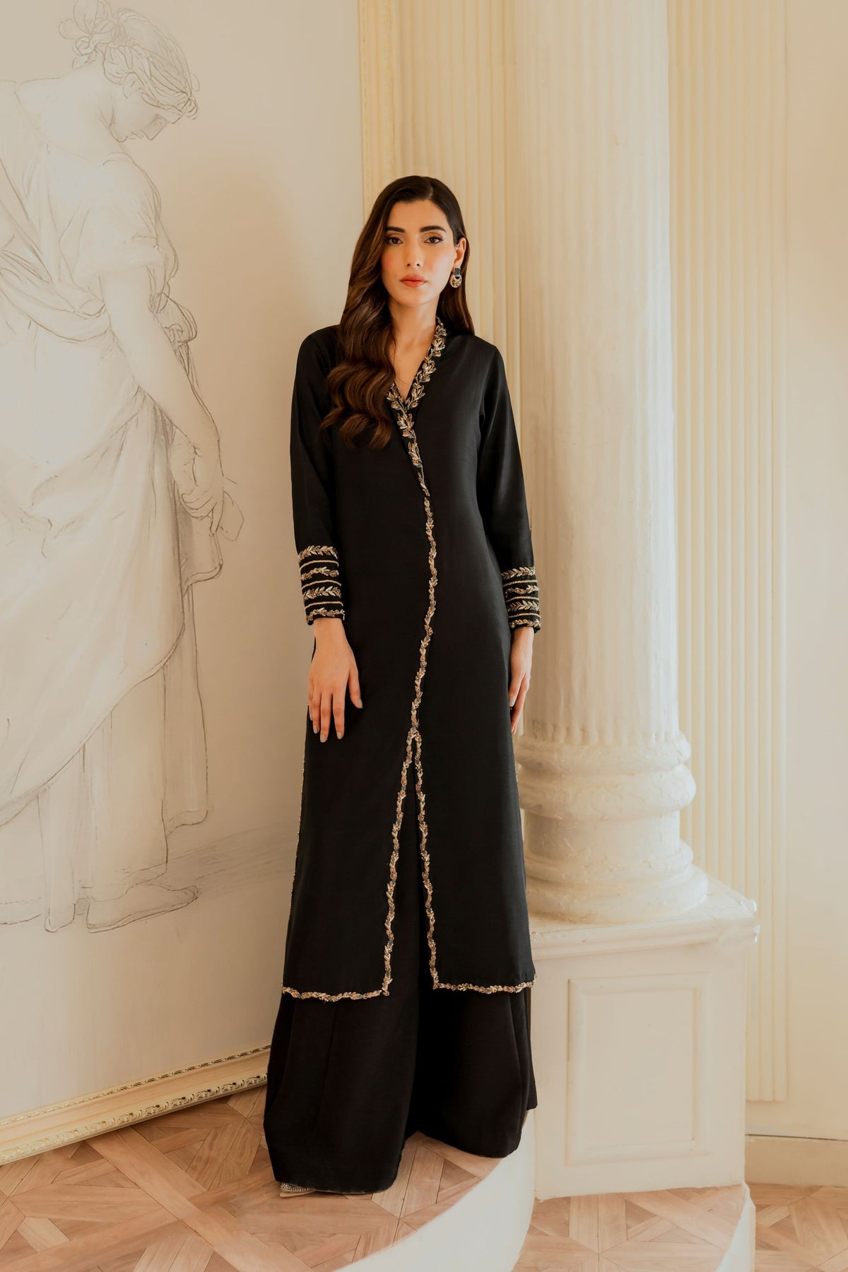 Ayesha and Usman | Grape Wine Luxury Pret | Caroline by Ayesha and Usman - Designer Dress - Type: Ladies Clothes - Available at Libayah - 100% Original