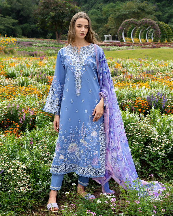 Mushq | Hemline the Secret Garden | Azure Bloom - Designer Dress - Type : Ladies Clothes - Available at Libayah - 100% Original