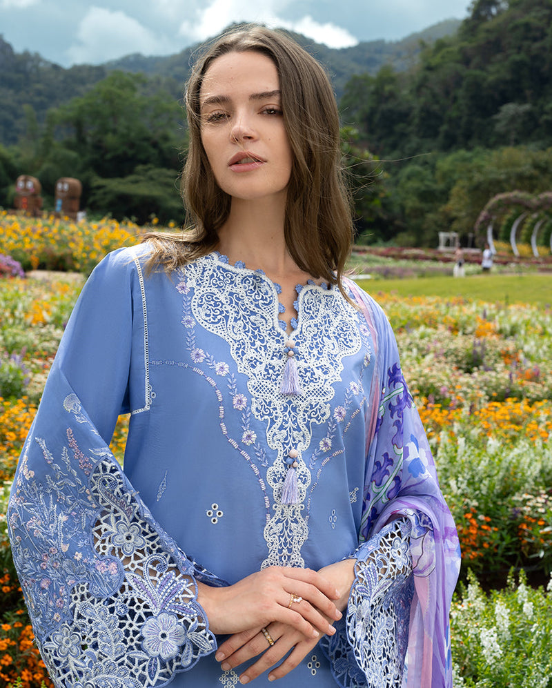 Mushq | Hemline the Secret Garden | Azure Bloom - Designer Dress - Type : Ladies Clothes - Available at Libayah - 100% Original