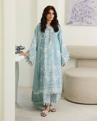 Roheenaz | Petals in Print | Azure Botanica by Roheenaz - Designer Dress  - Type : Ladies Clothes - Available at Libayah - 100% Original 
