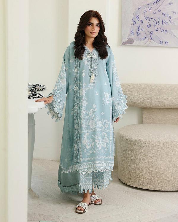 Roheenaz | Petals in Print | Azure Botanica by Roheenaz - Designer Dress  - Type : Ladies Clothes - Available at Libayah - 100% Original 