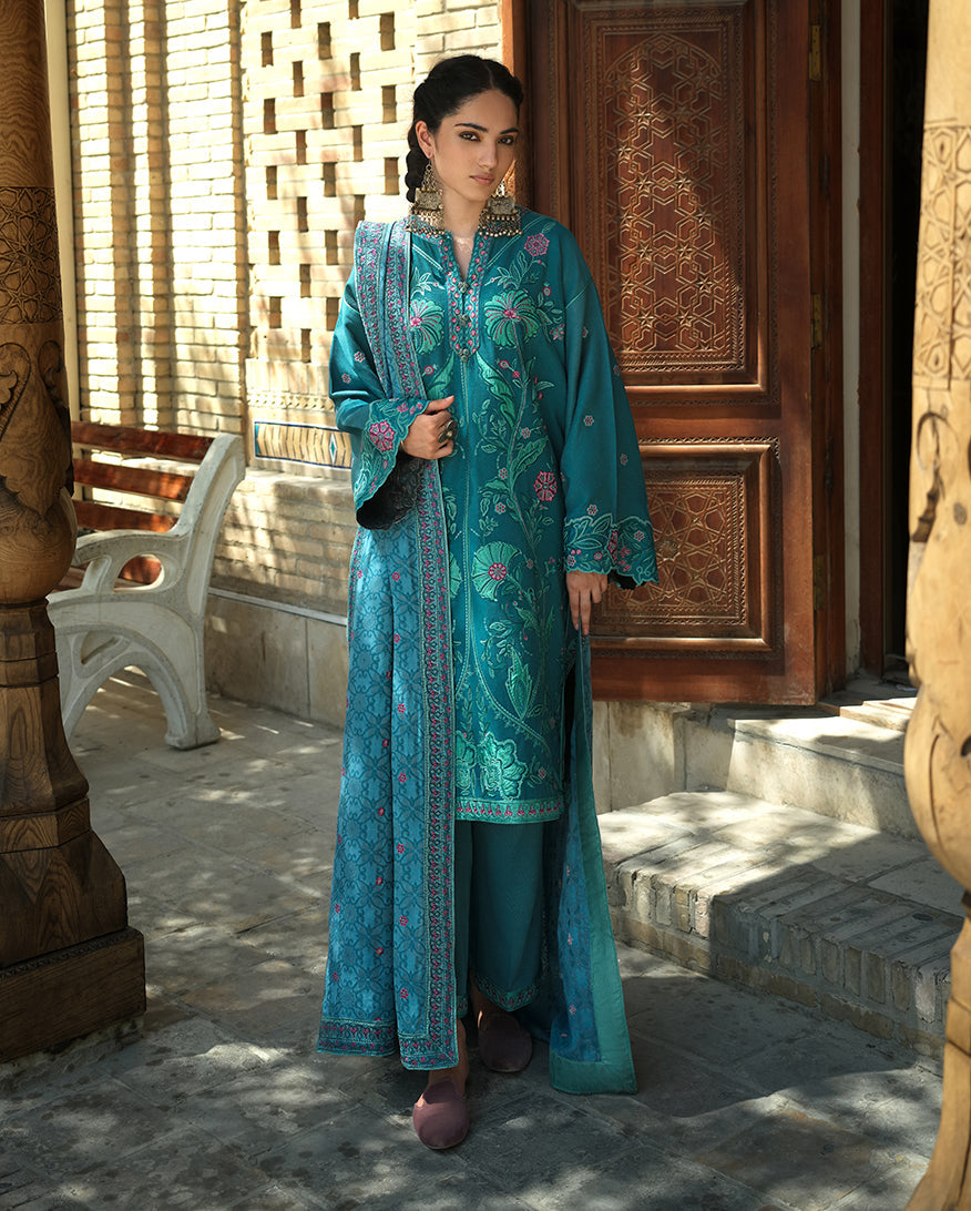 Mushq | Bukhara Winter Edit | Azure Courtyard by Mushq - Designer Dress  - Type : Ladies Clothes - Available at Libayah - 100% Original 