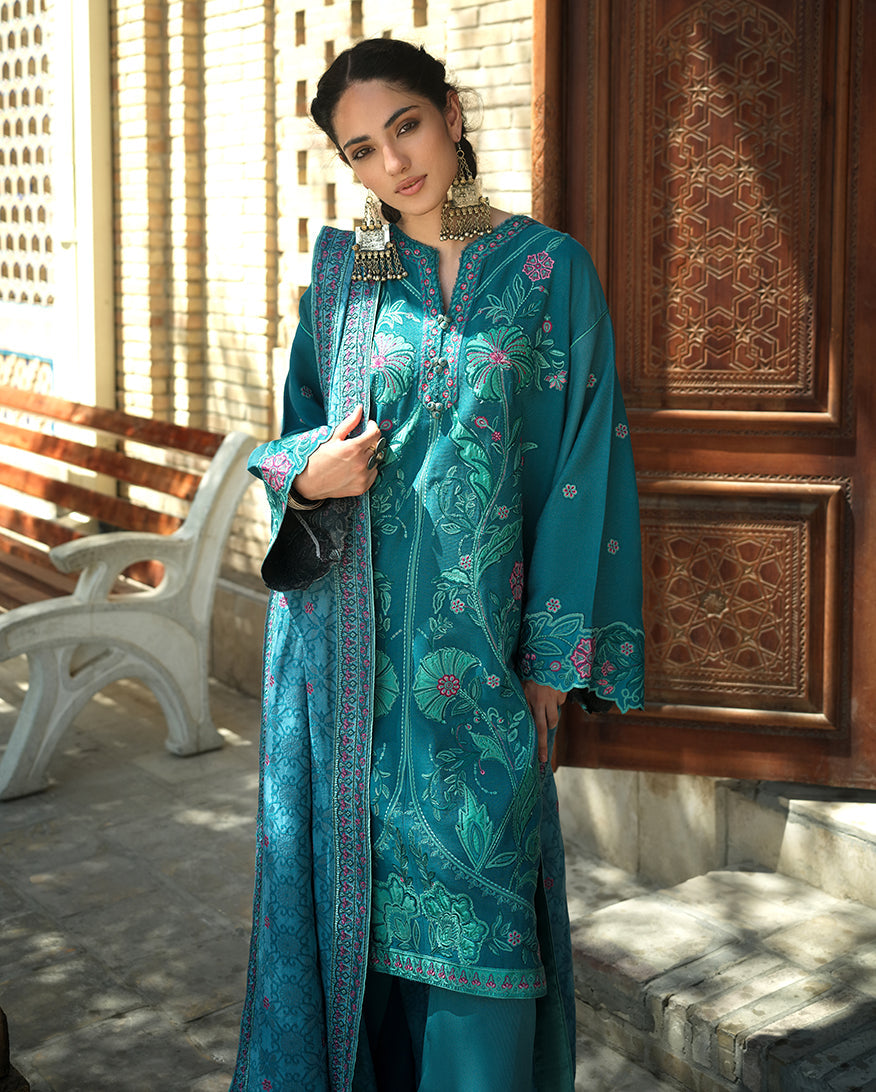 Mushq | Bukhara Winter Edit | Azure Courtyard by Mushq - Designer Dress  - Type : Ladies Clothes - Available at Libayah - 100% Original 